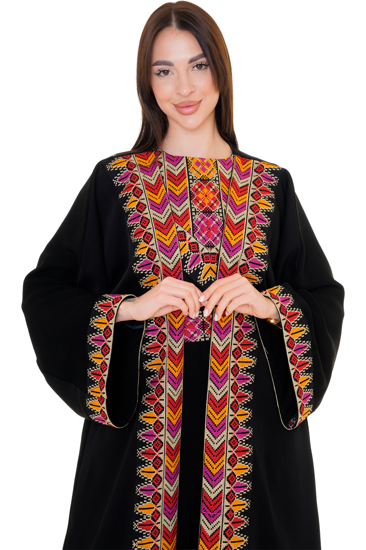 Machine stitched Bisht 2Pcs
