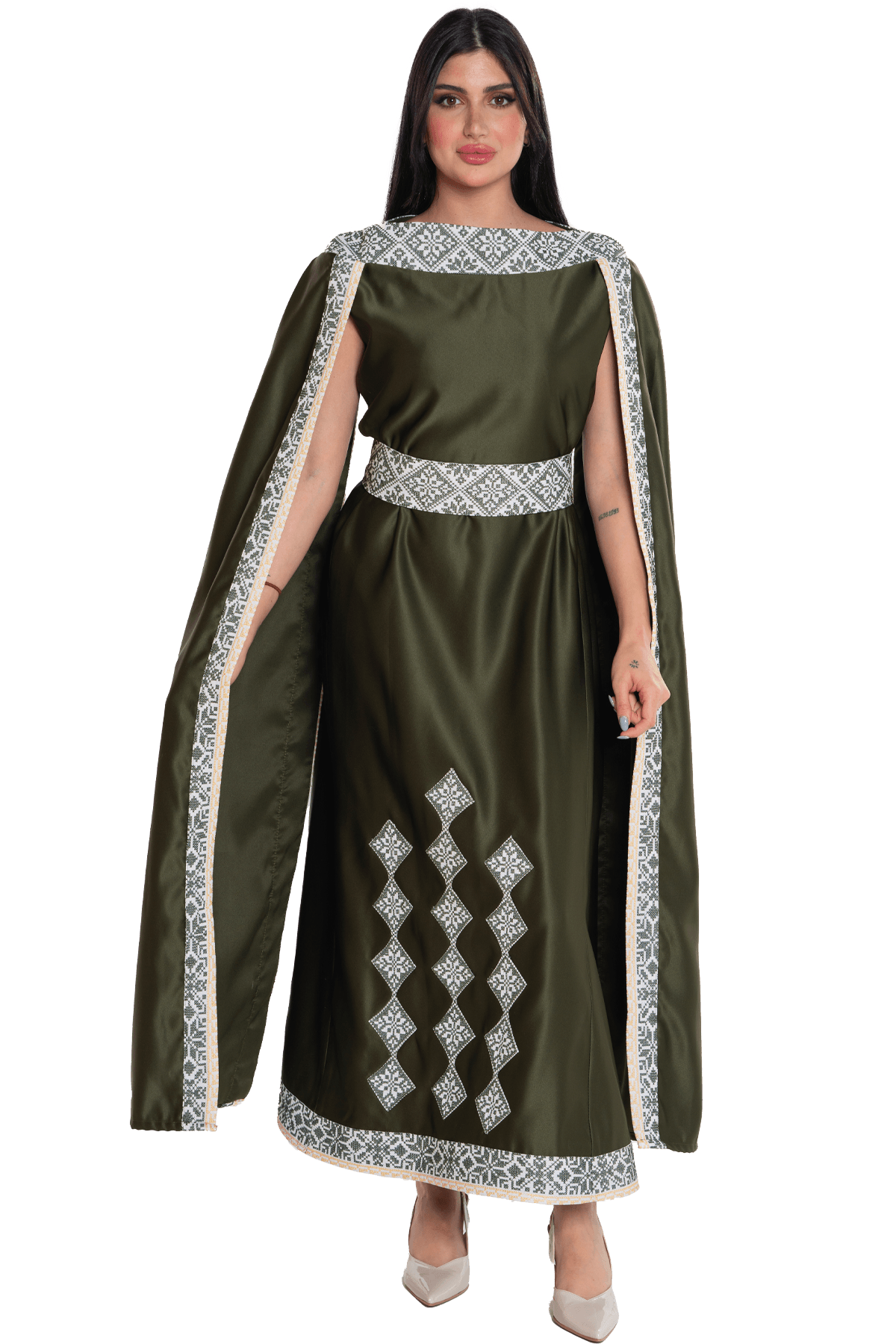 Machine-stitched dress