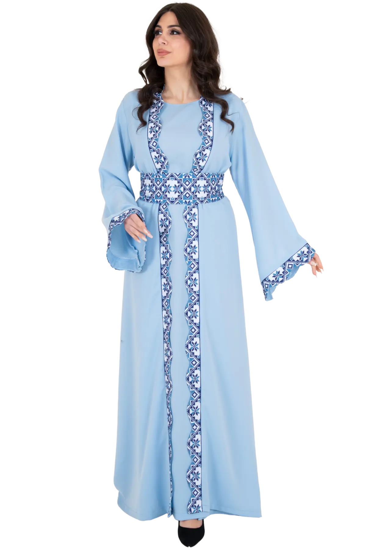 Machine stitched Bisht 2pcs