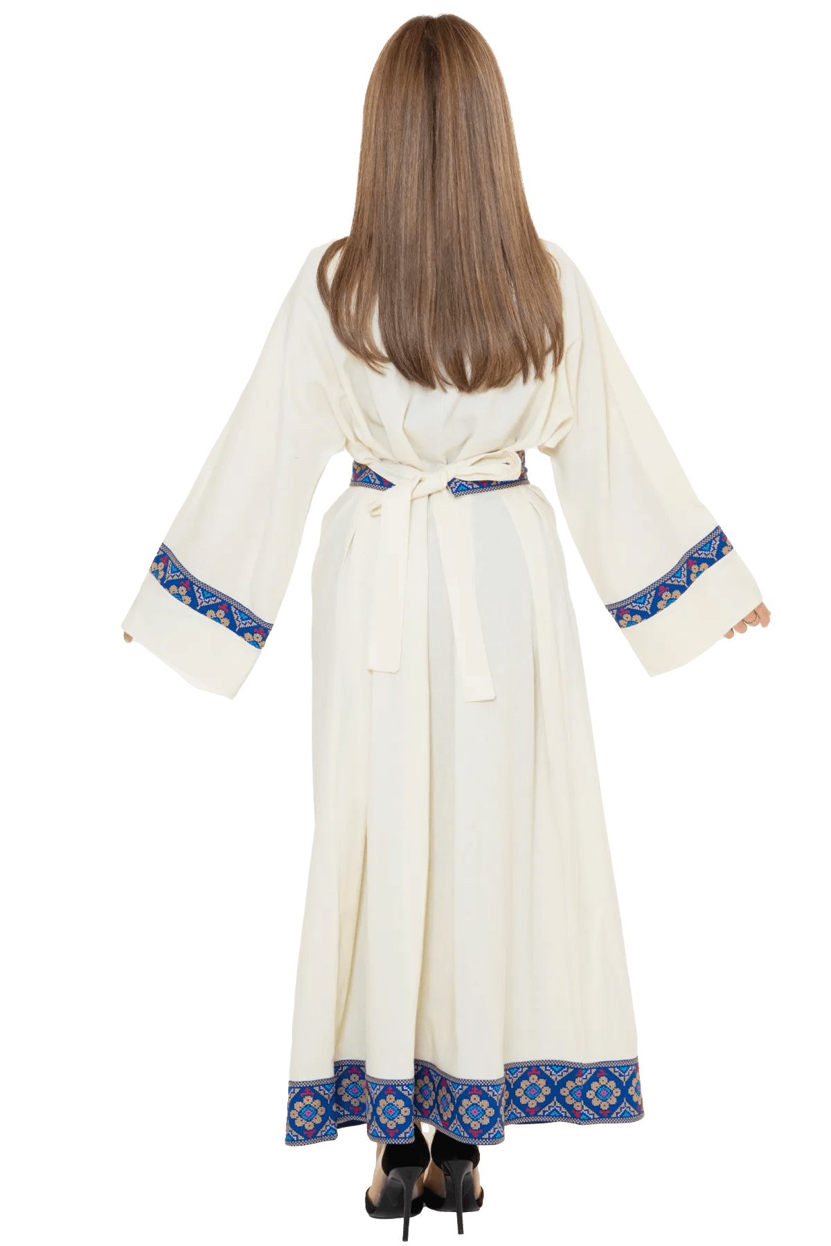 Machine embroidered Bisht