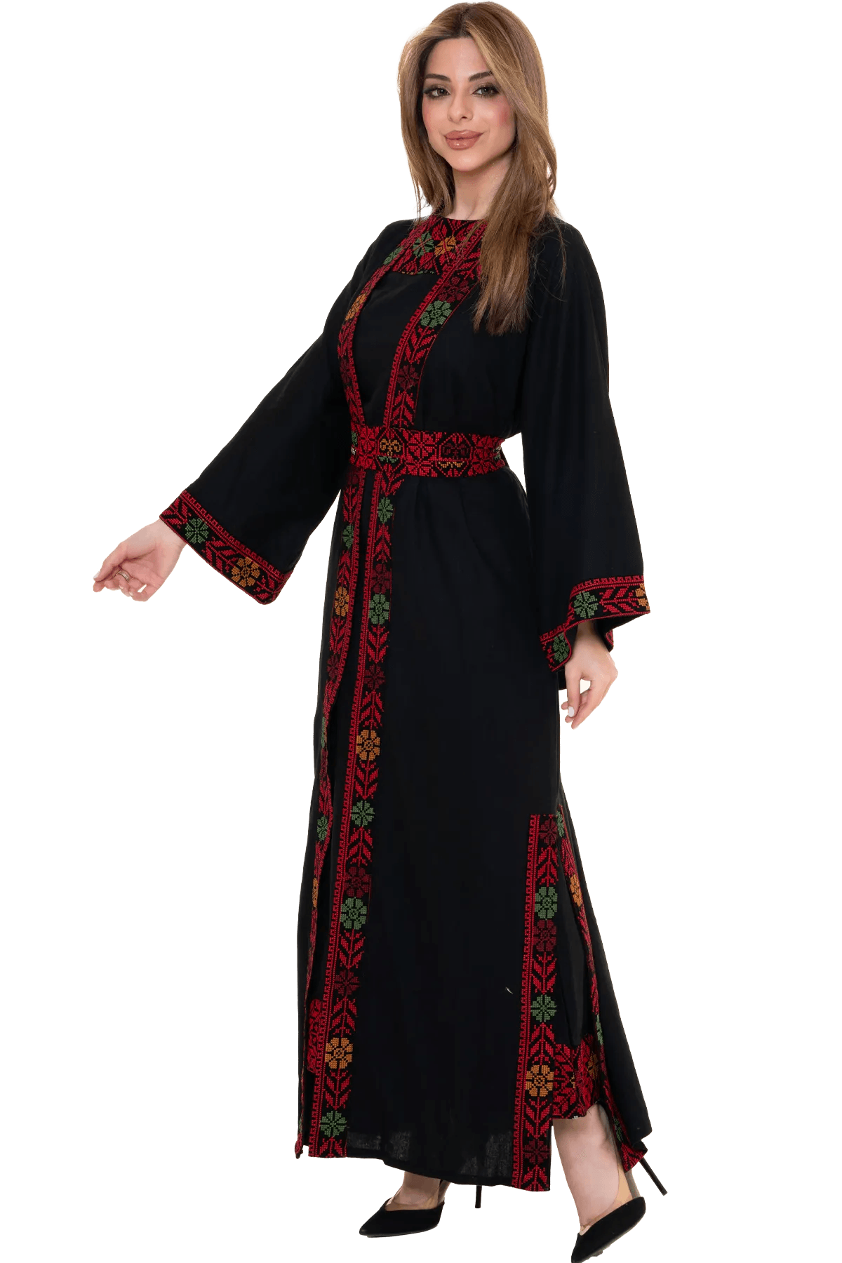 red rose bisht (3pcs)