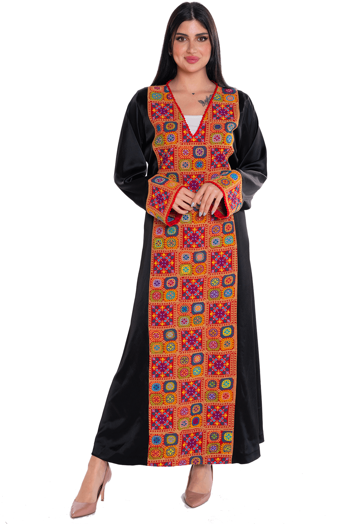 Hand-embroidered Thoub
