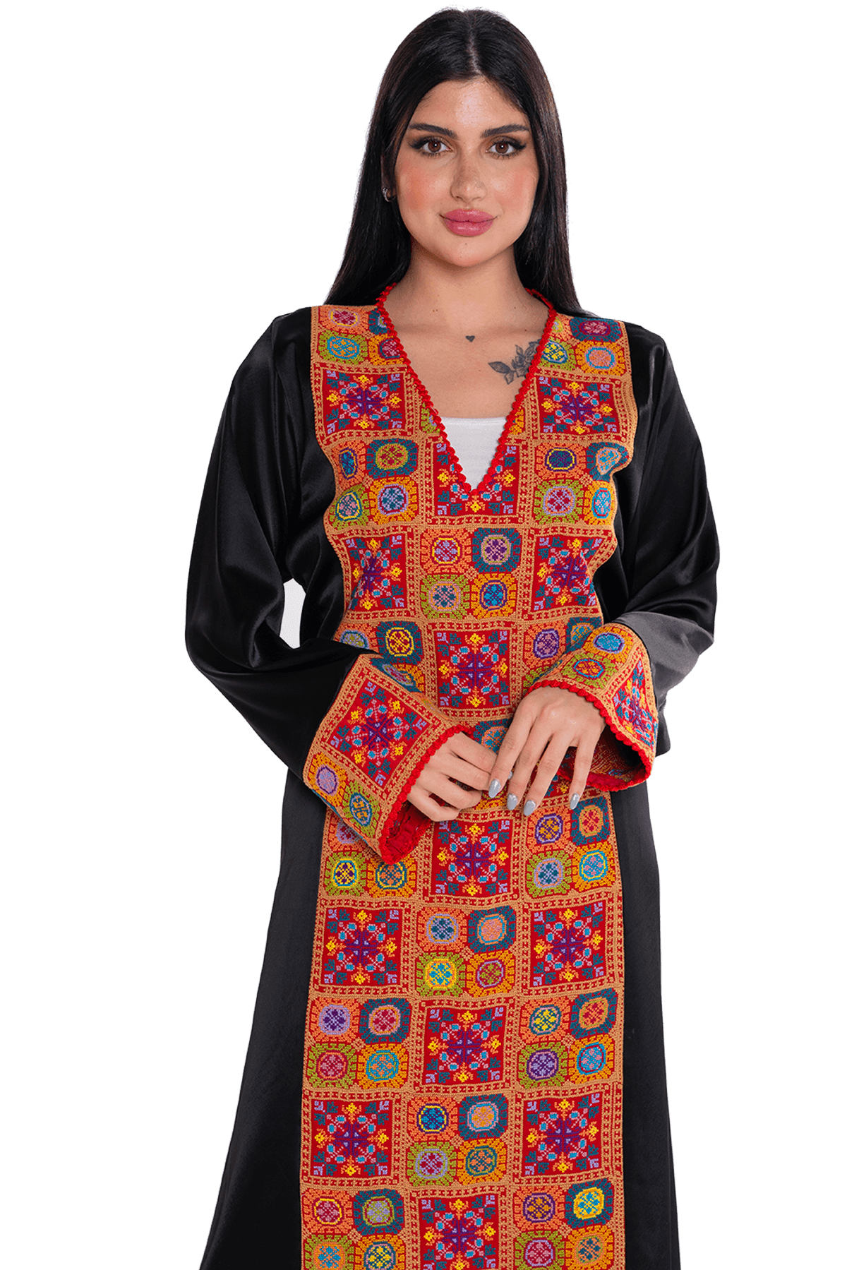 Hand-embroidered Thoub