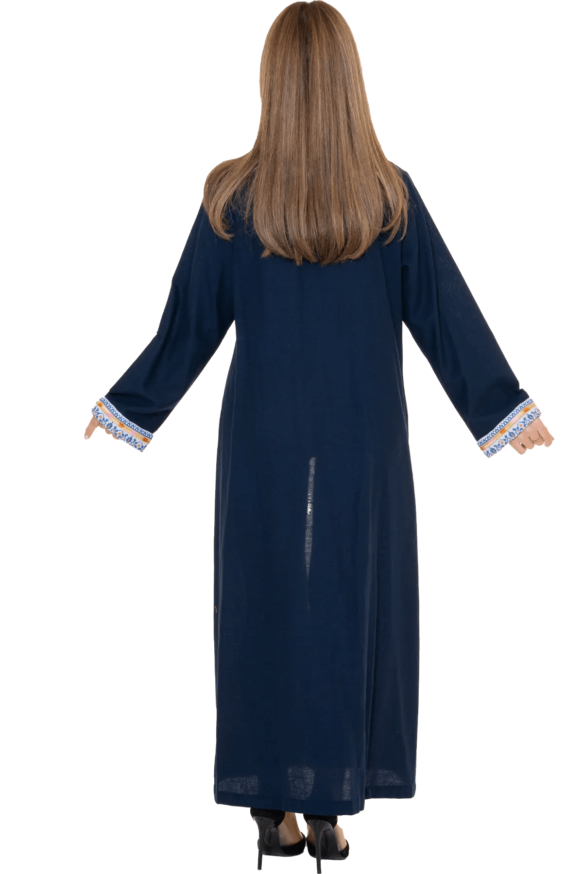 Machine embroidered Bisht