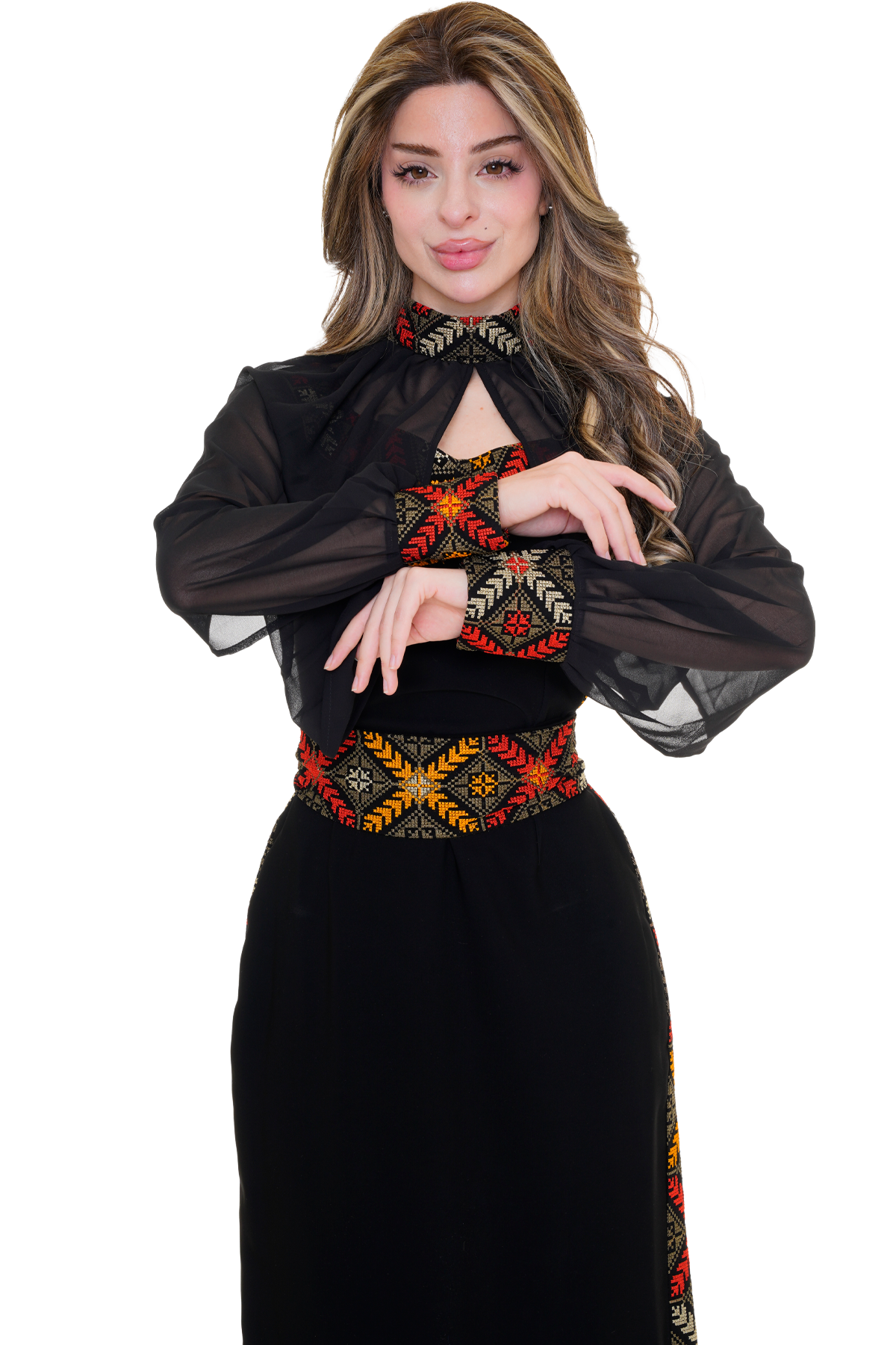 Embroidered Dress 2pcs