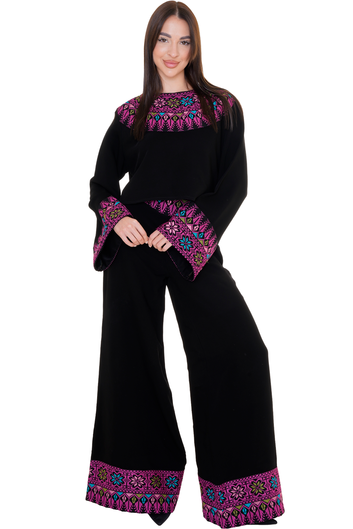 Embroidered set