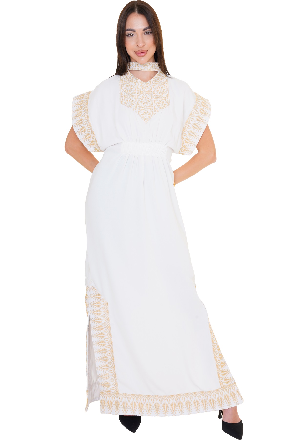 Embroidered white Dress