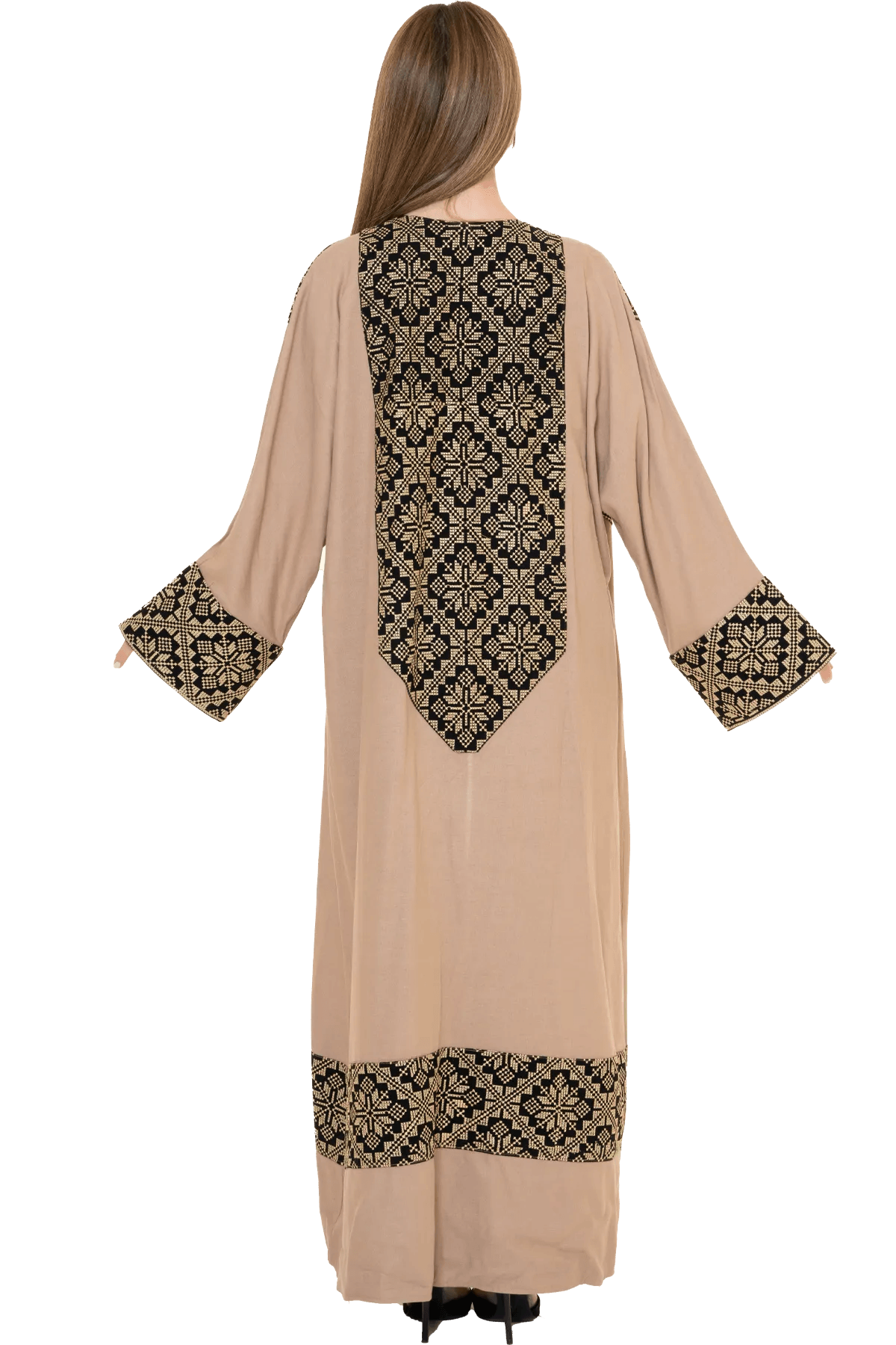 Machine embroidered Bisht