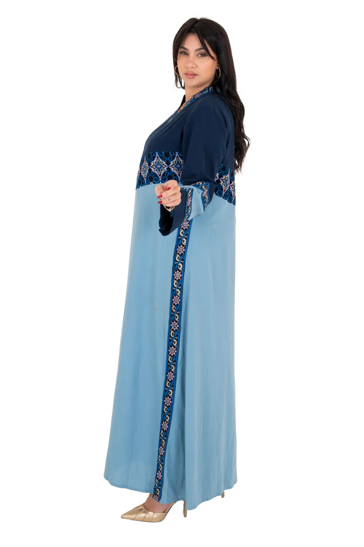 Machine stitched Linen Jalabiya