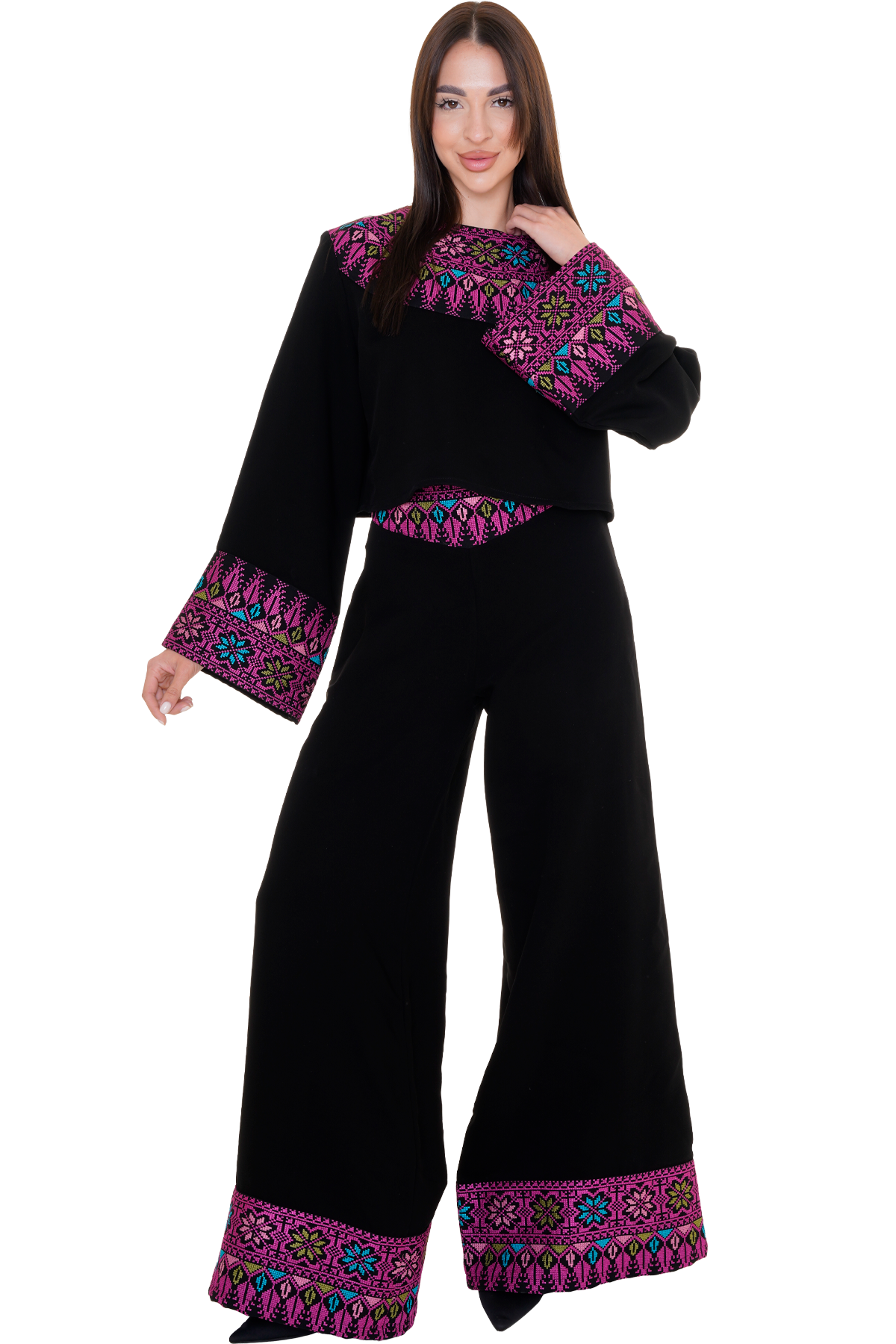 Embroidered set