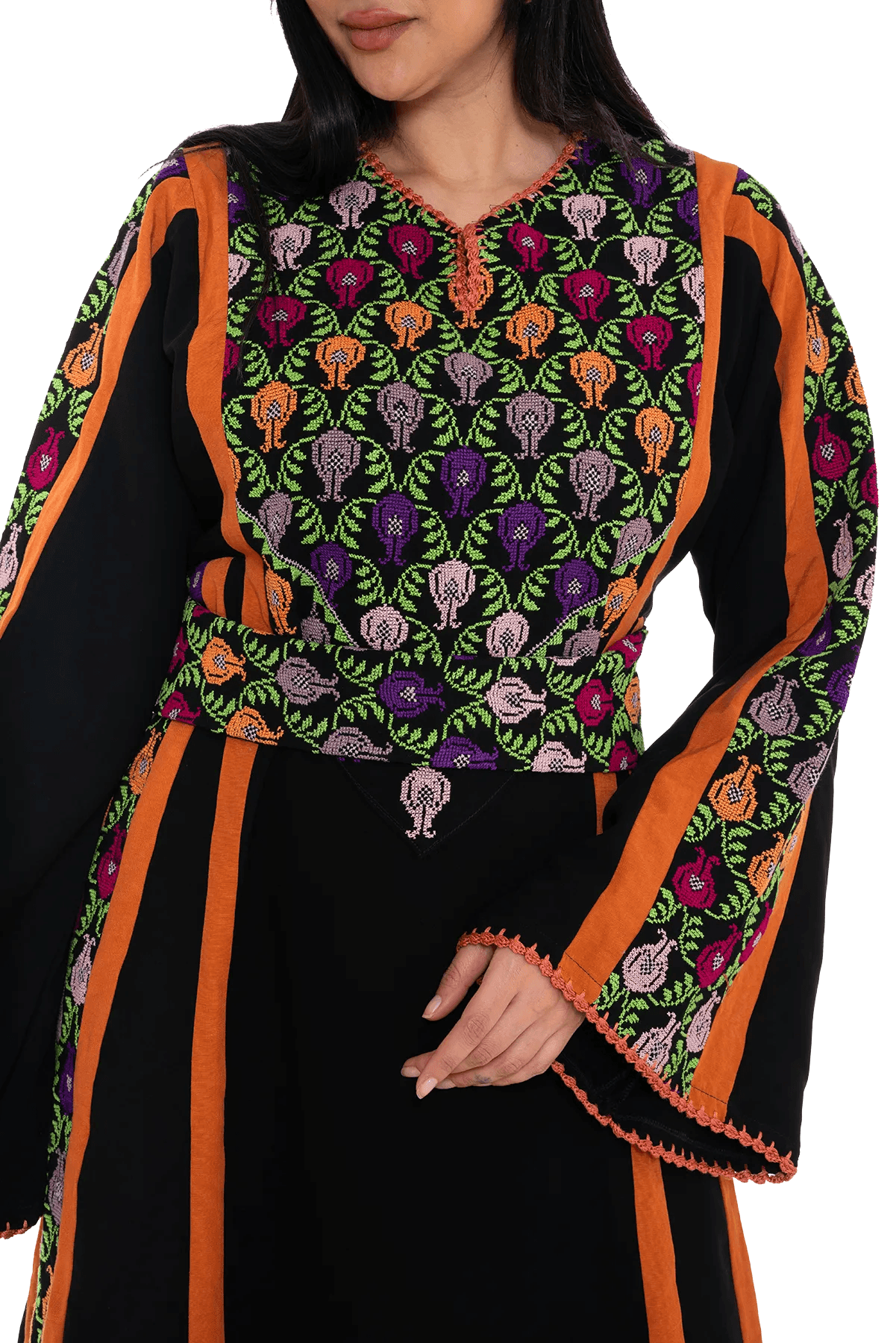 Hand-Stitched Thoub with Moreeh