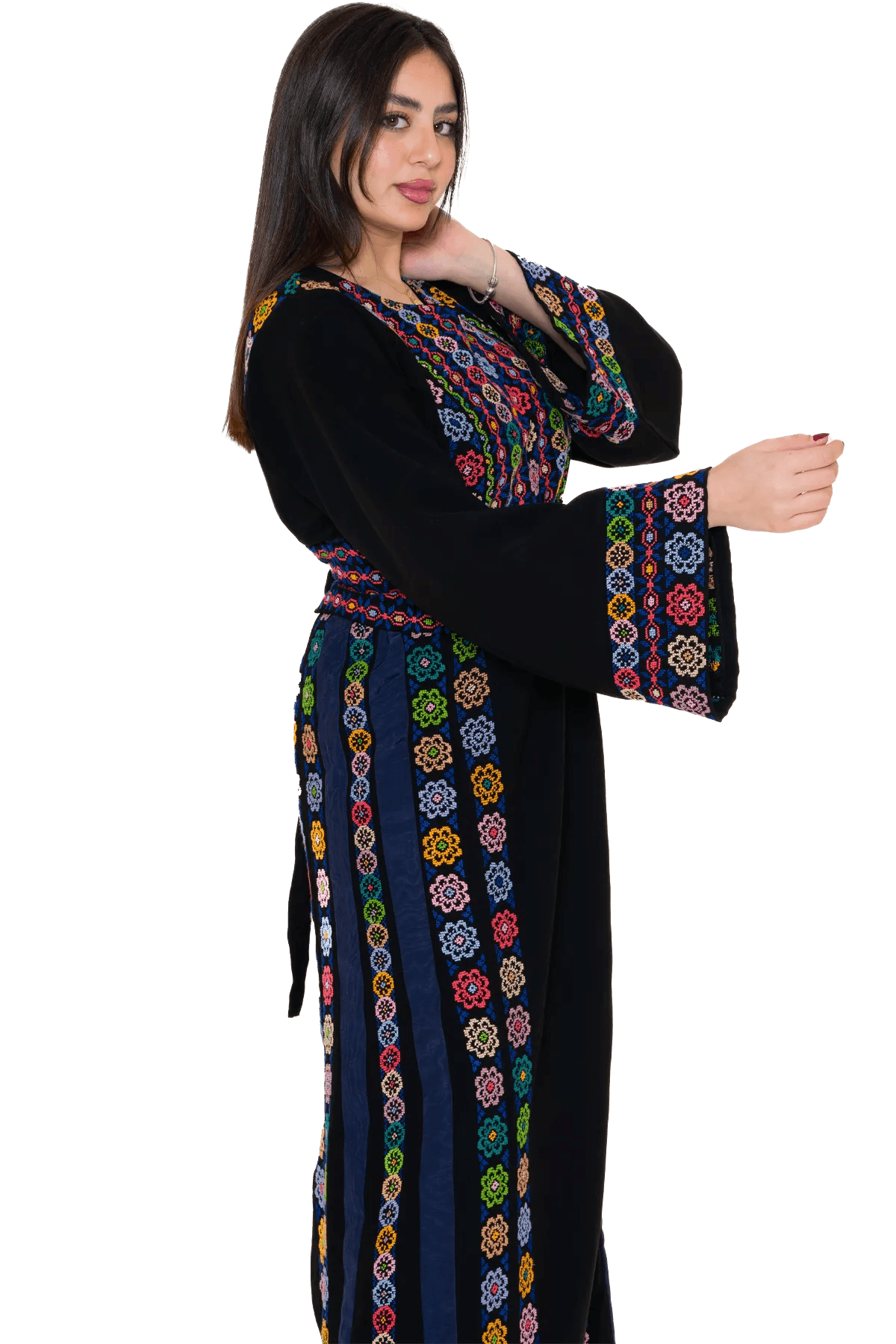 Hand-embroidered Thoub