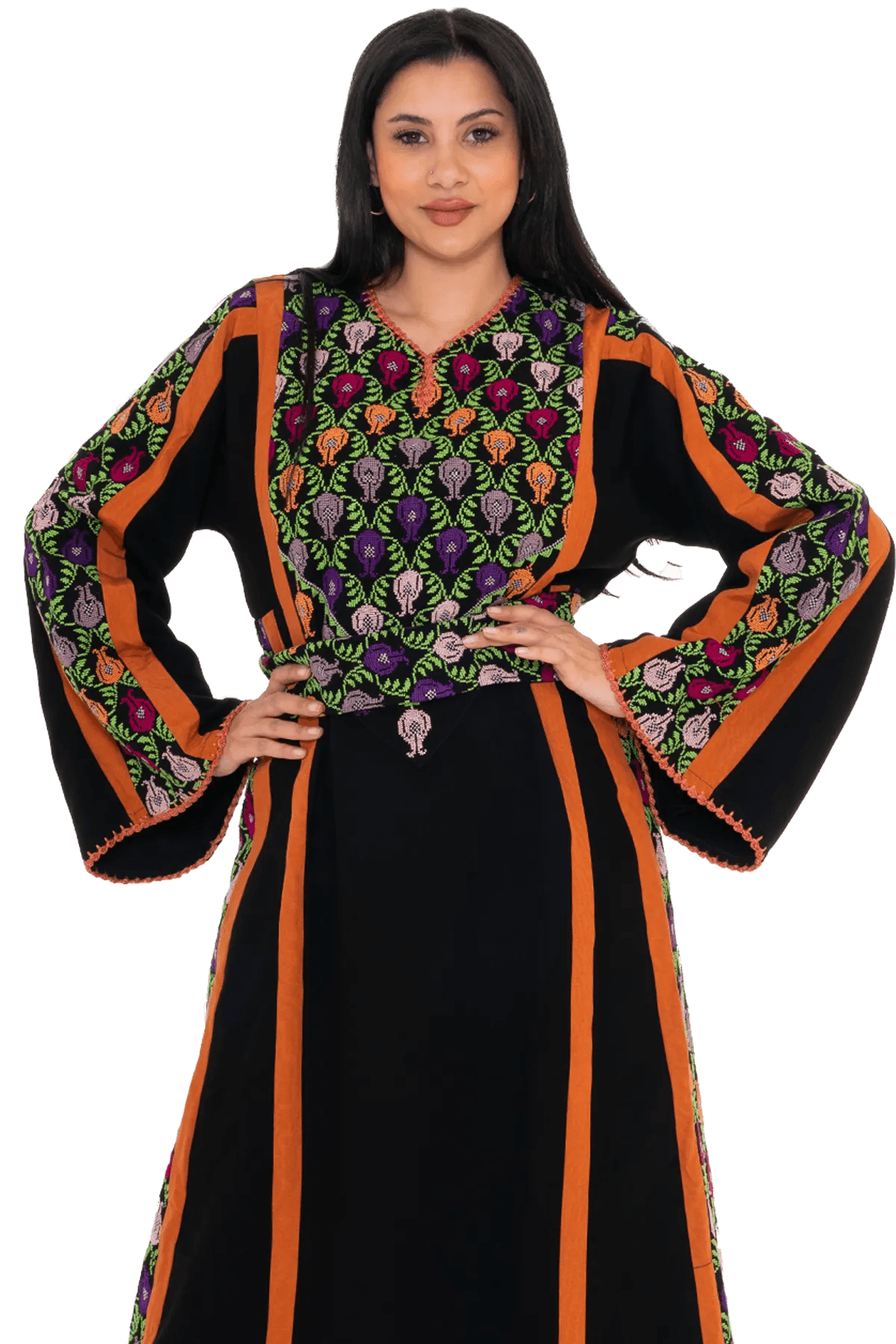 Hand-Stitched Thoub with Moreeh