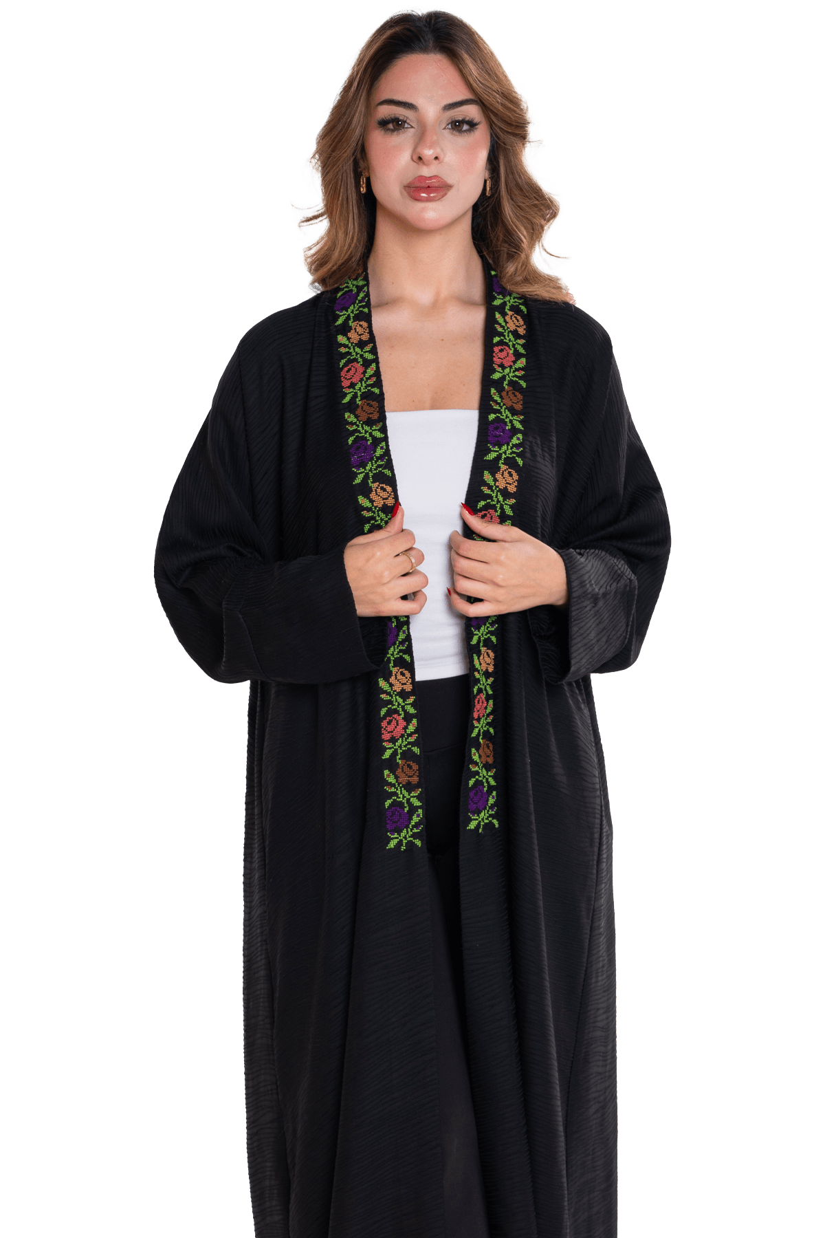 Hand-embroidered bisht