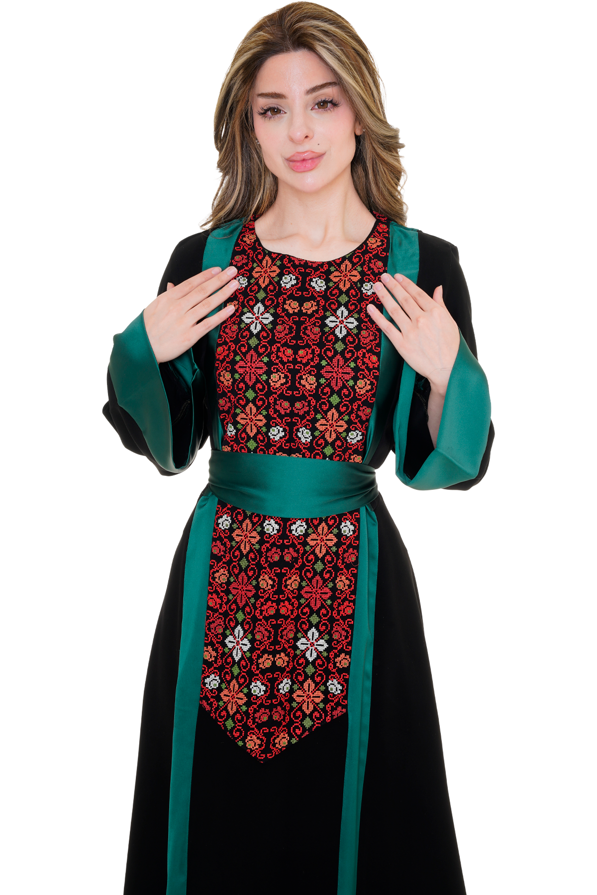 Fallahi Thoub with Satin