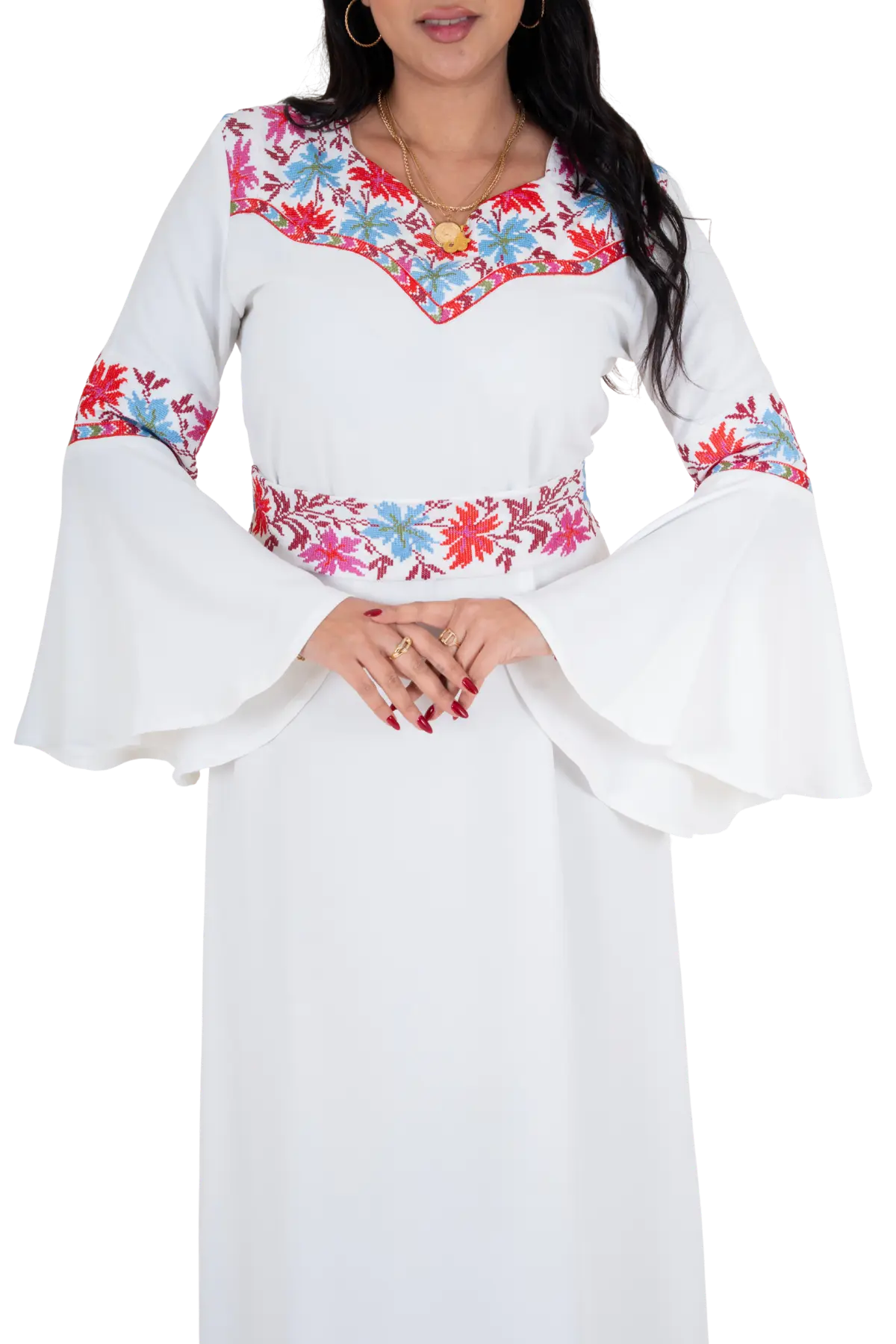 White Fallahi Machine Thoub