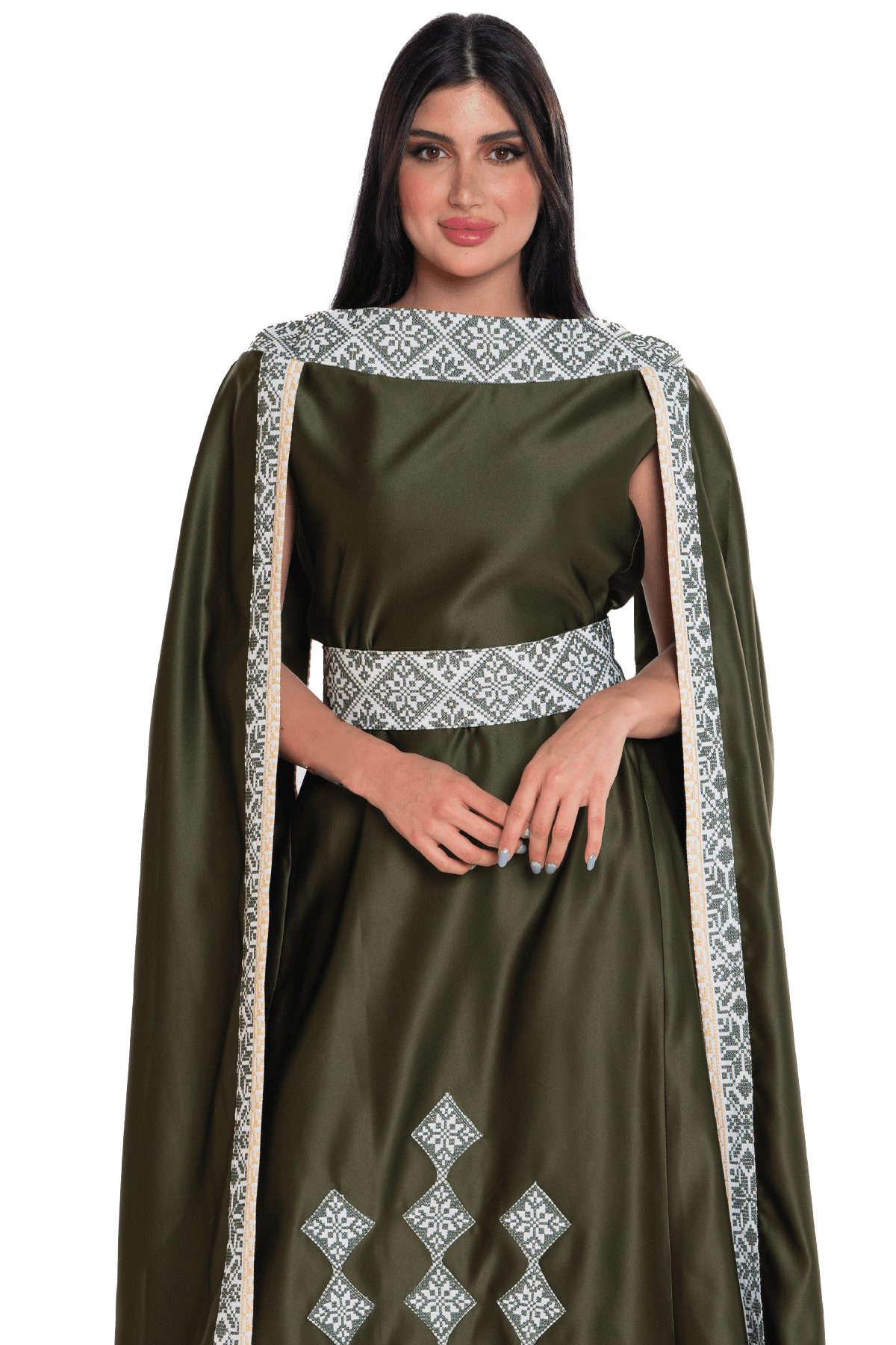 Machine-stitched dress