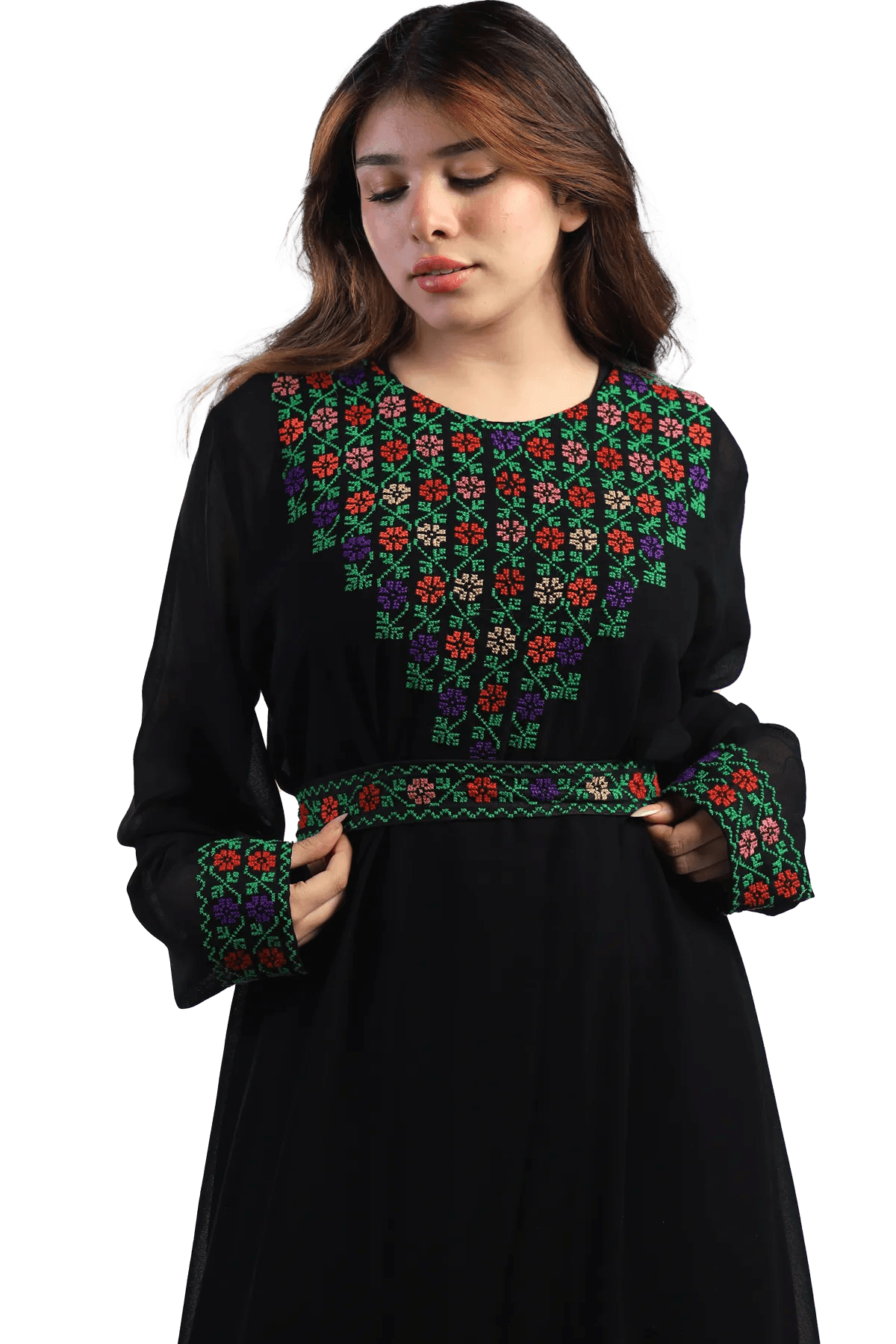 Hand-Embroidered Chiffon - Tatreez Store