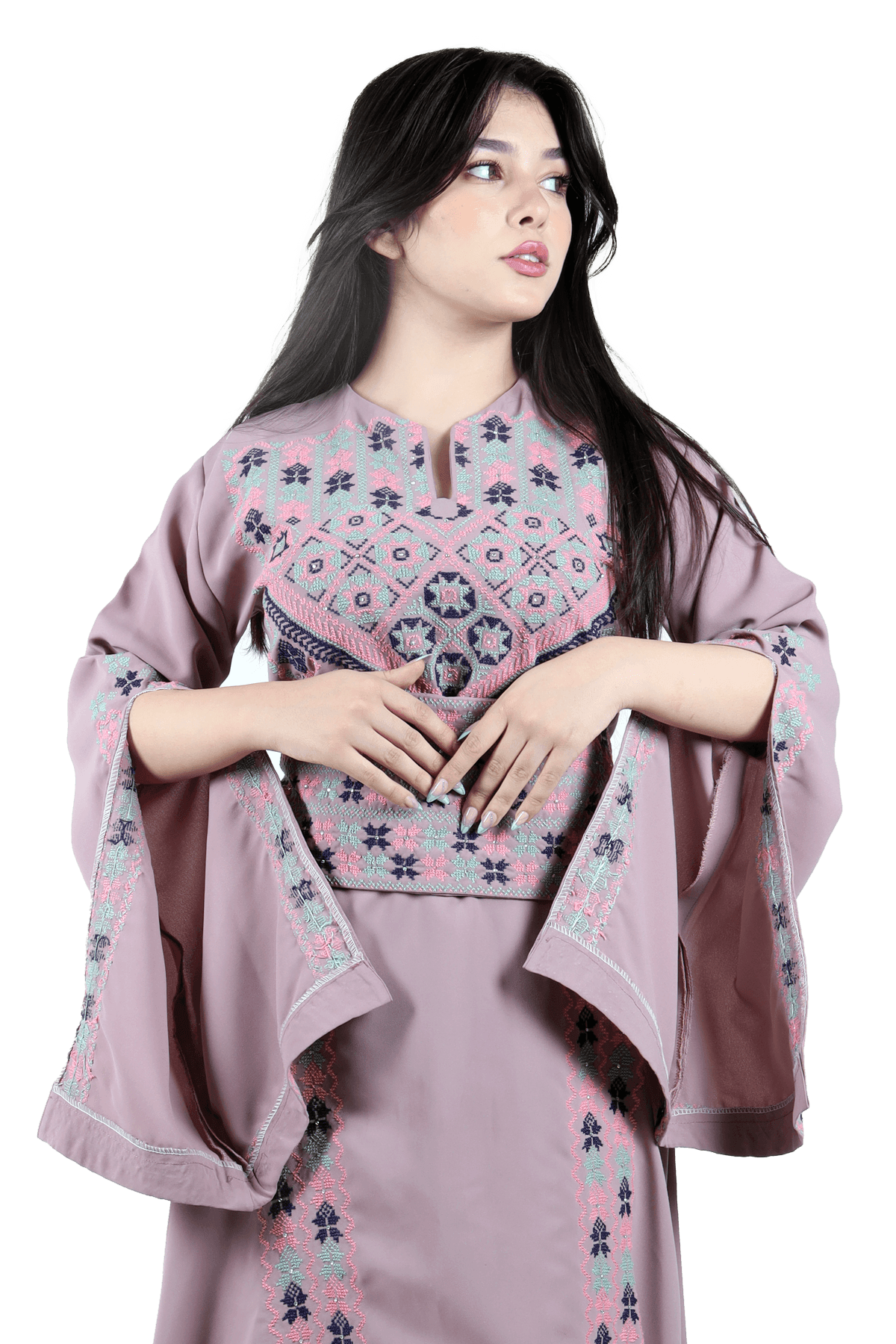 Bridal Hand-made Embroidery Dress (2pcs) - TATREEZ STORE