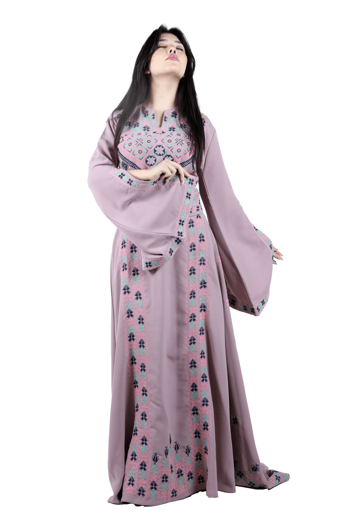 Bridal Hand-made Embroidery Dress (2pcs) - TATREEZ STORE