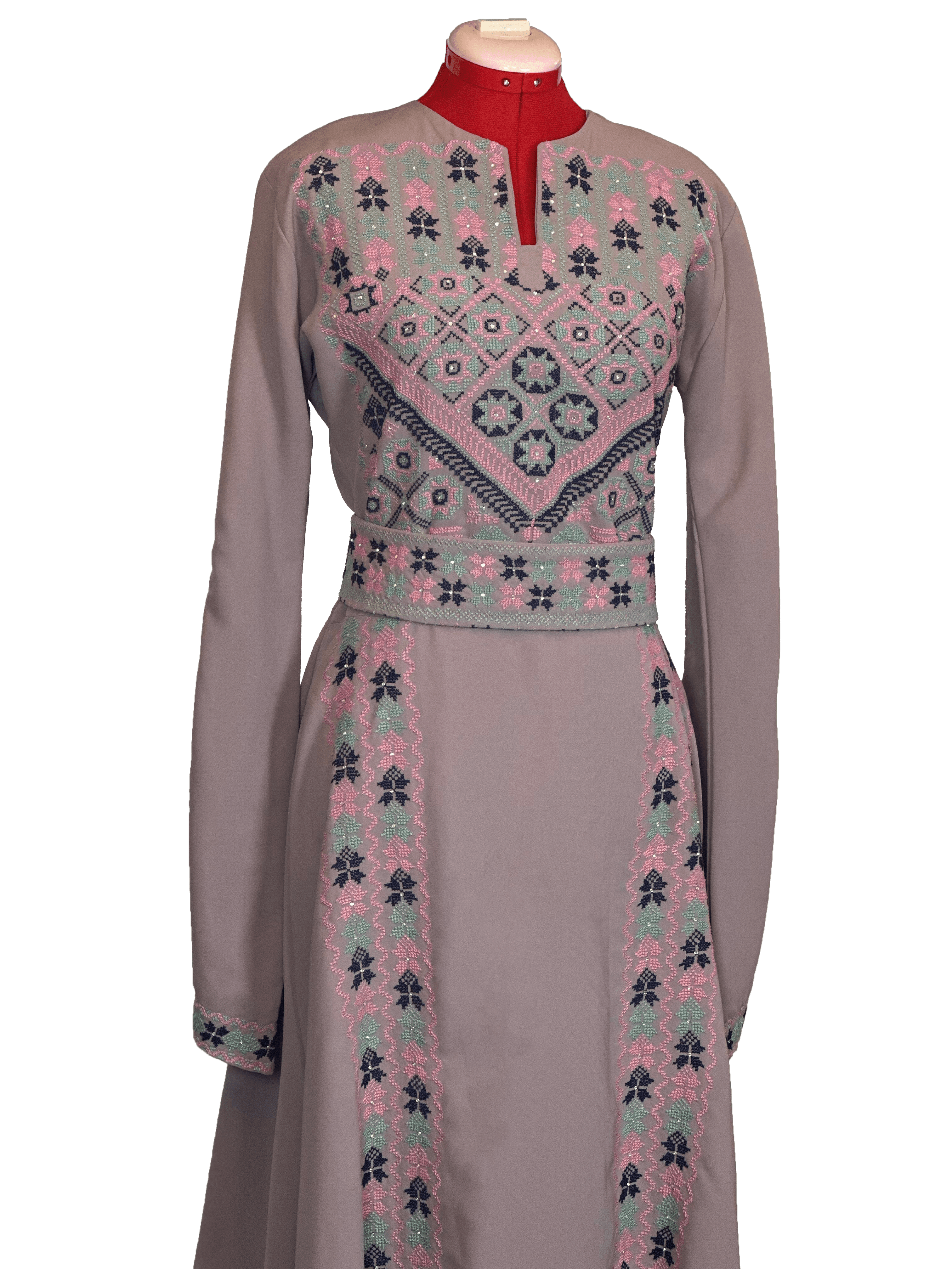 Bridal Hand-made Embroidery Dress (2pcs) - TATREEZ STORE