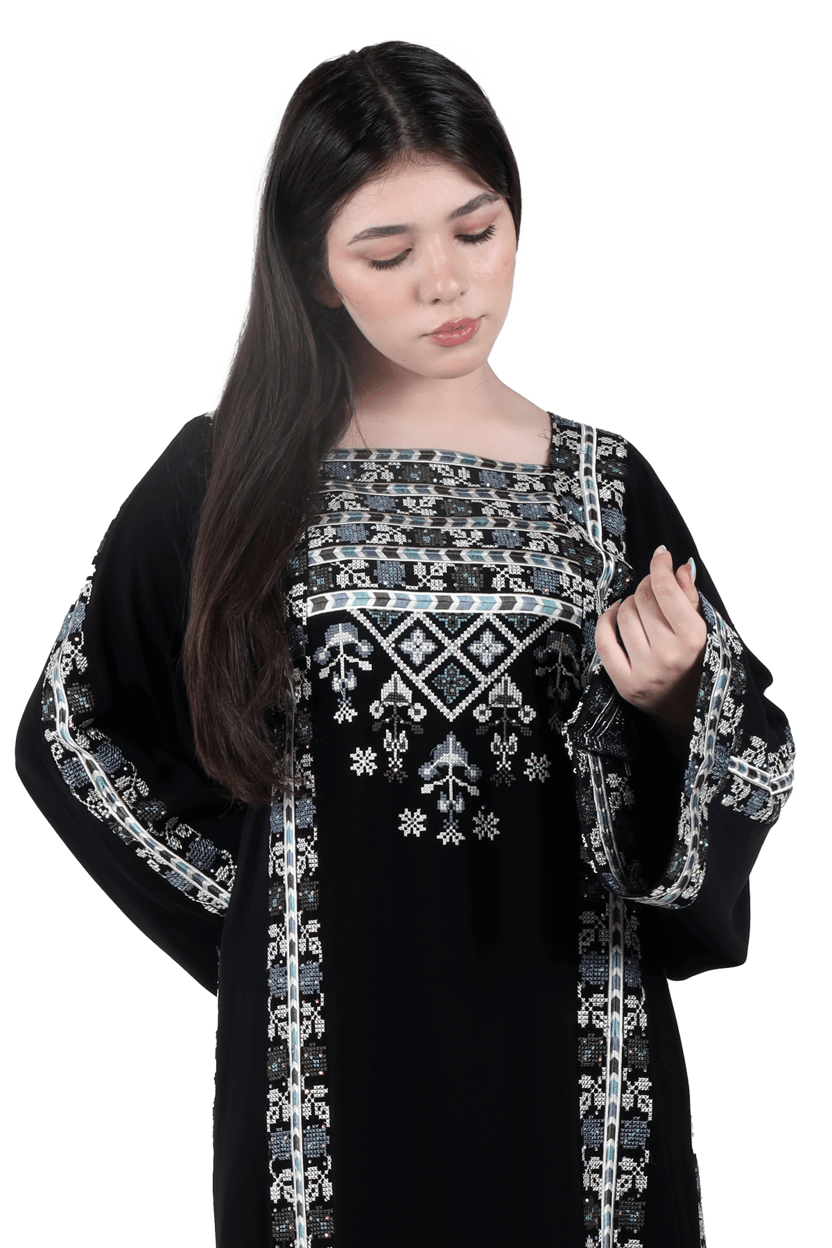Embellished Heritage 2 Thoub - TATREEZ STORE