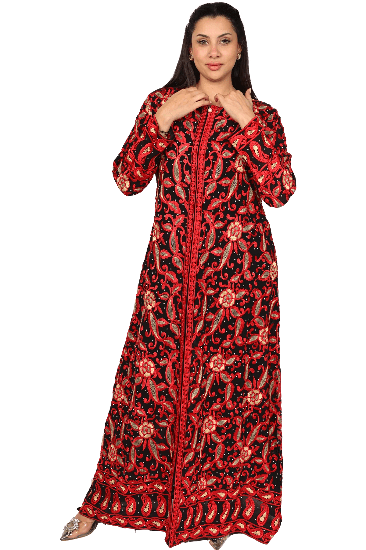 Embroidered Tals chiffon - Tatreez Store