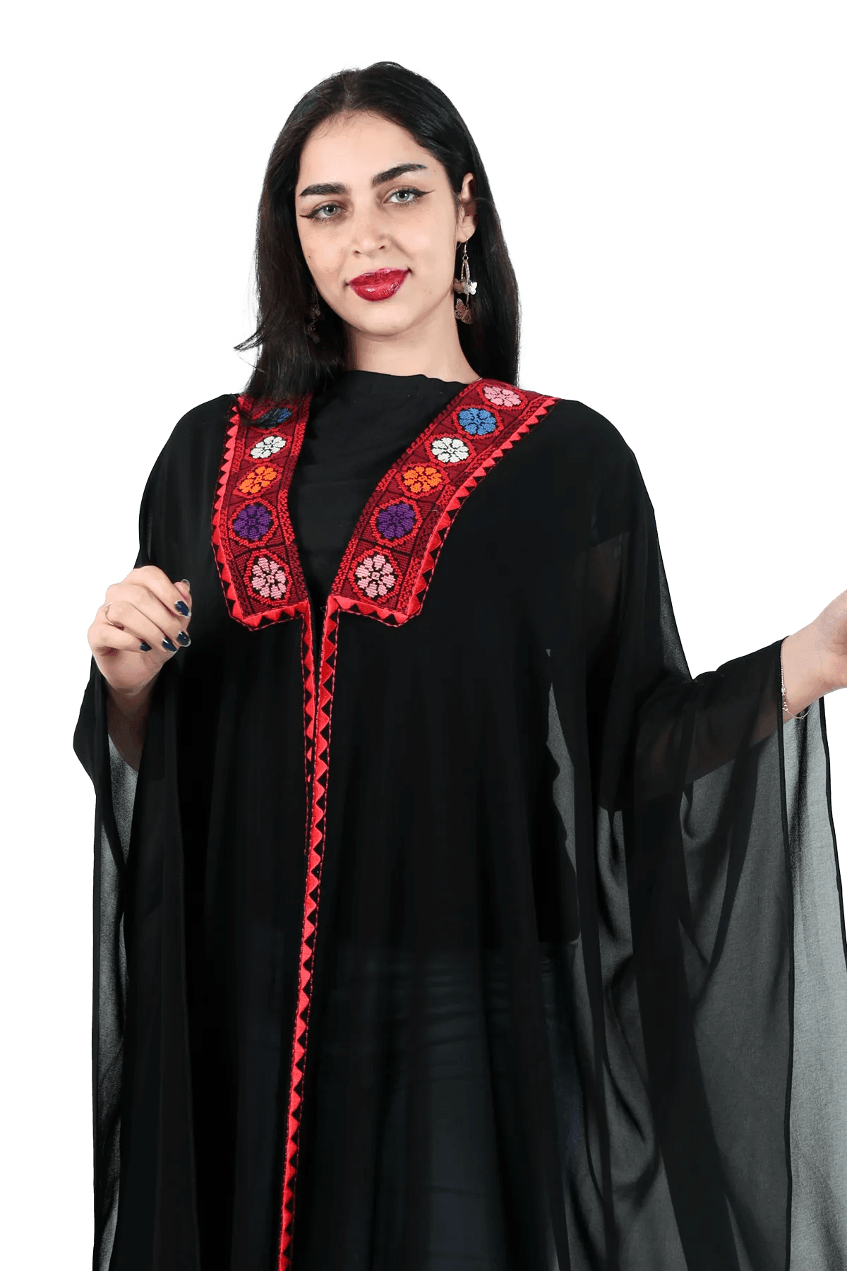 Fallahi Red Bisht - Tatreez Store