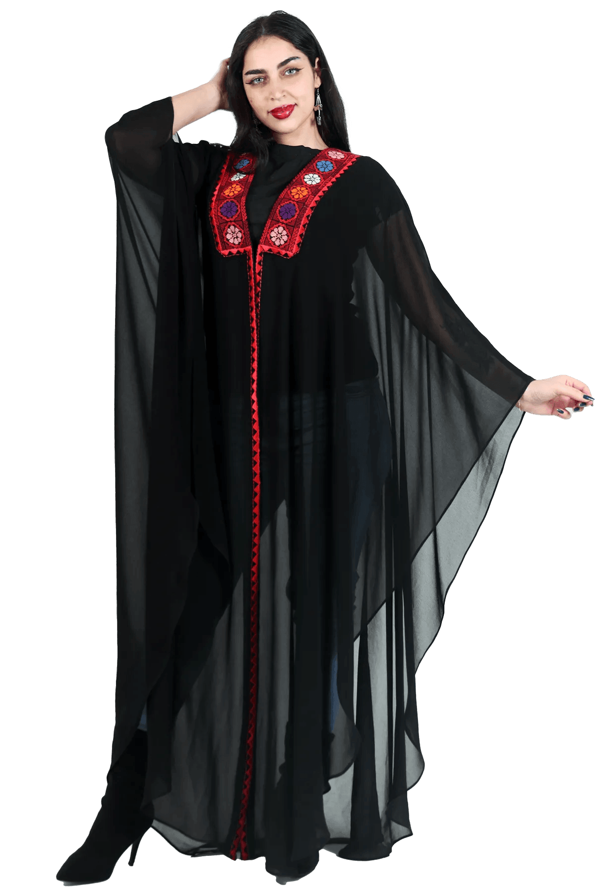 Fallahi Red Bisht - Tatreez Store