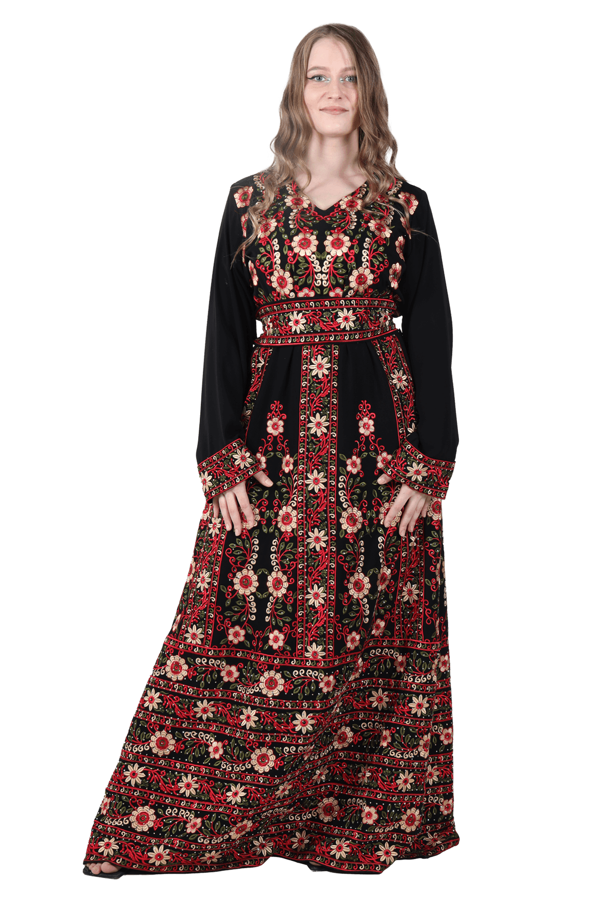 Flowers Tals Thoub (2pcs) - TATREEZ STORE