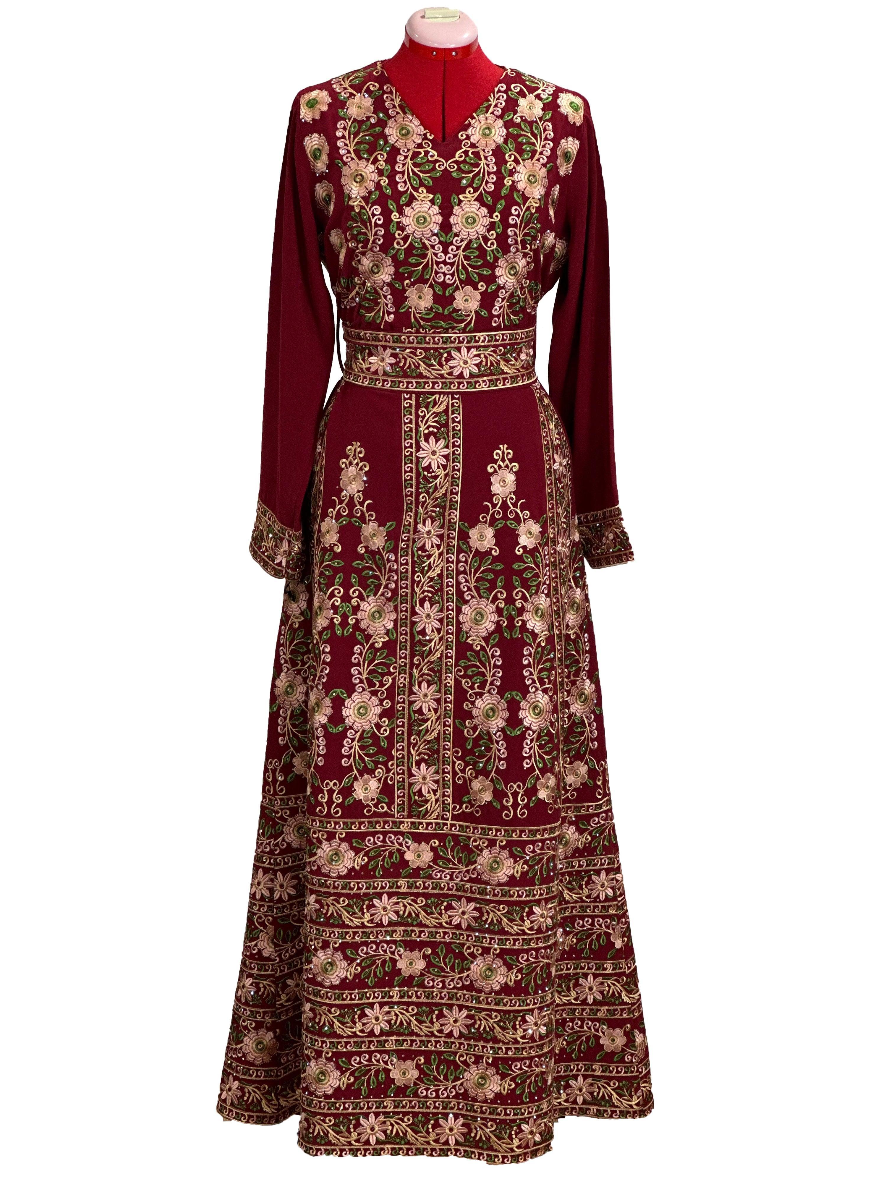 Flowers Tals Thoub (2pcs) - TATREEZ STORE