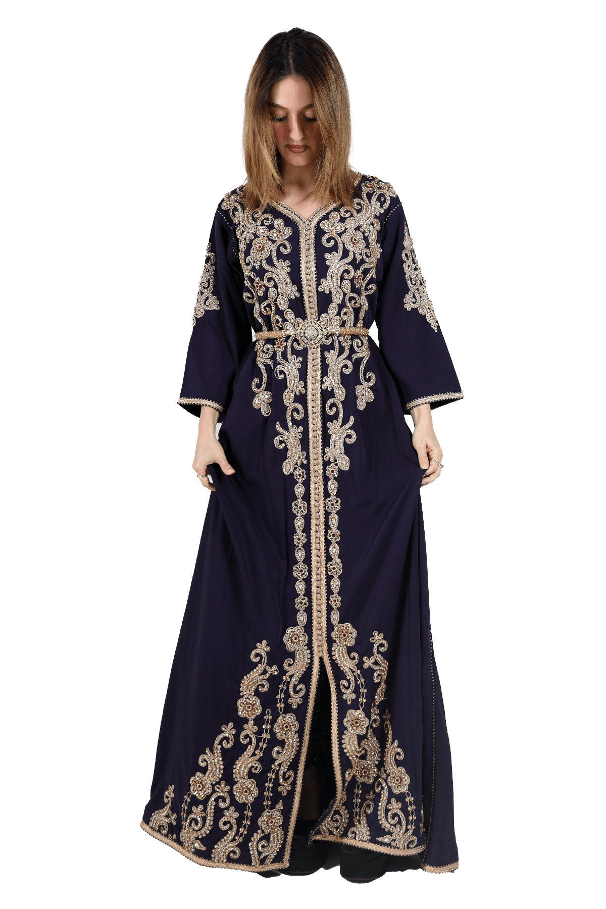 Gold Kaftan - TATREEZ STORE