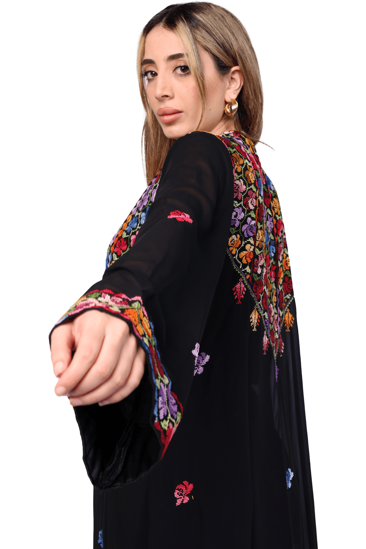 Hand-Embroidered Bisht - Tatreez Store