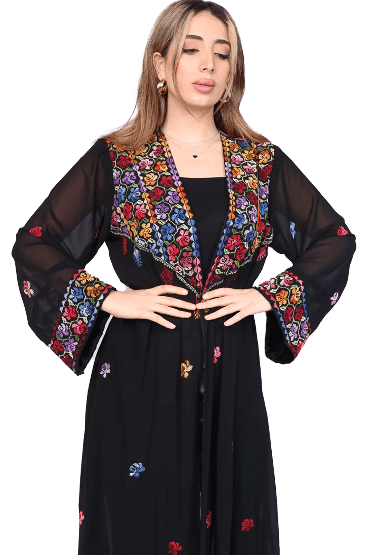 Hand-Embroidered Bisht - Tatreez Store