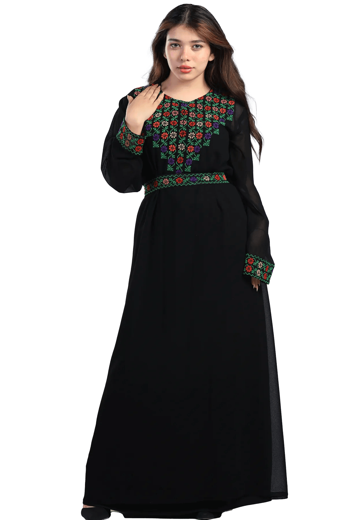 Hand-Embroidered Chiffon - Tatreez Store