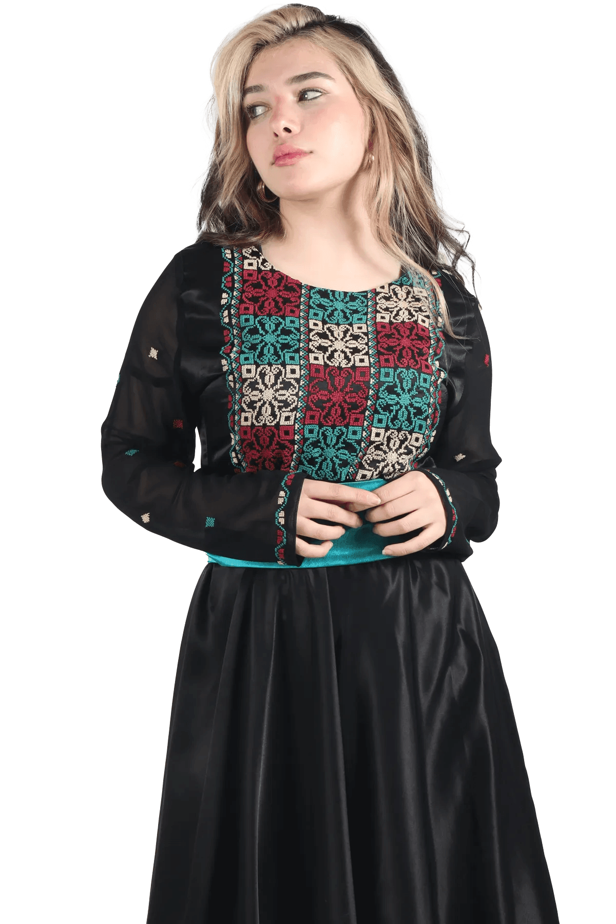 Hand-Embroidered short dress - Tatreez Store