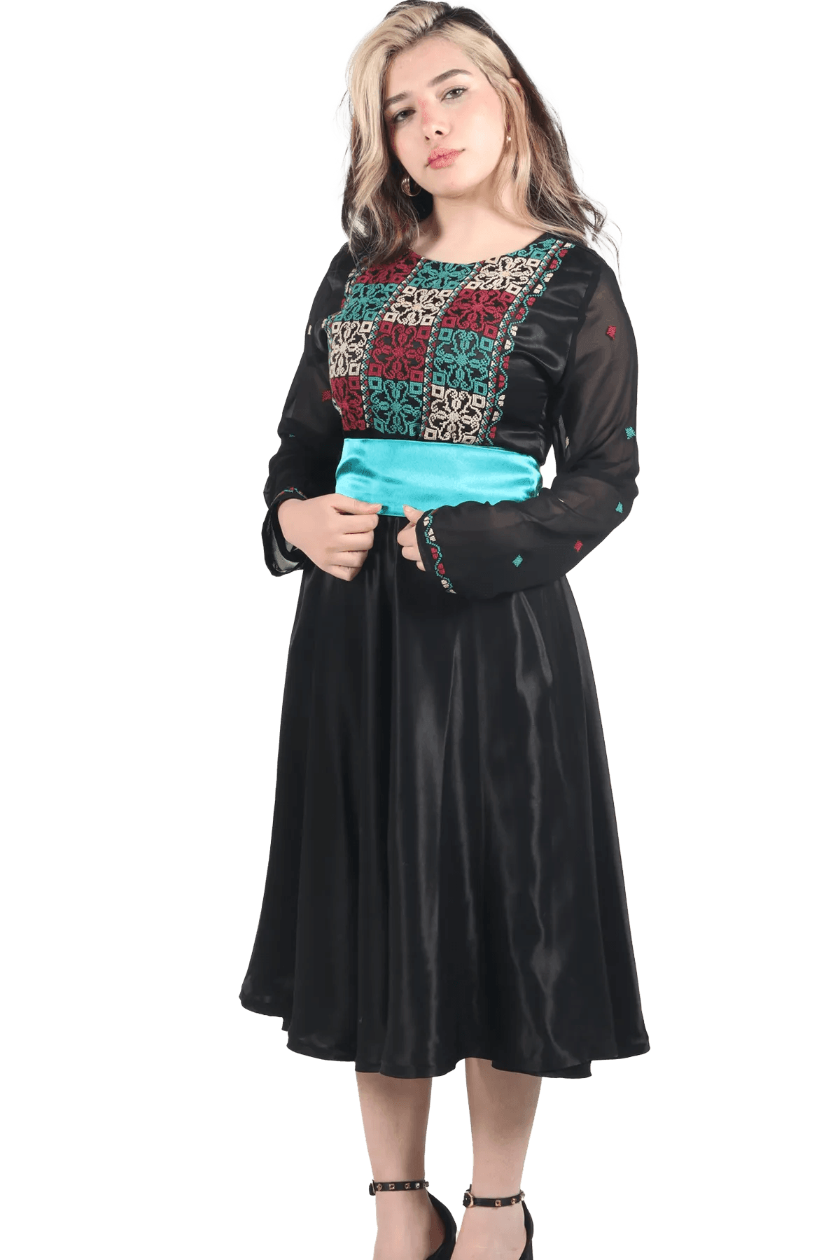 Hand-Embroidered short dress - Tatreez Store