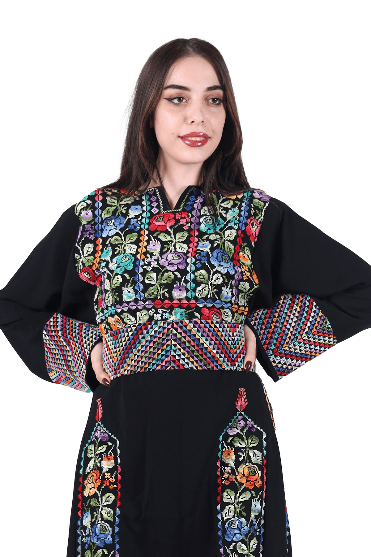 Flowers leaf HAND-MADE Thoub (2pcs) - TATREEZ STORE