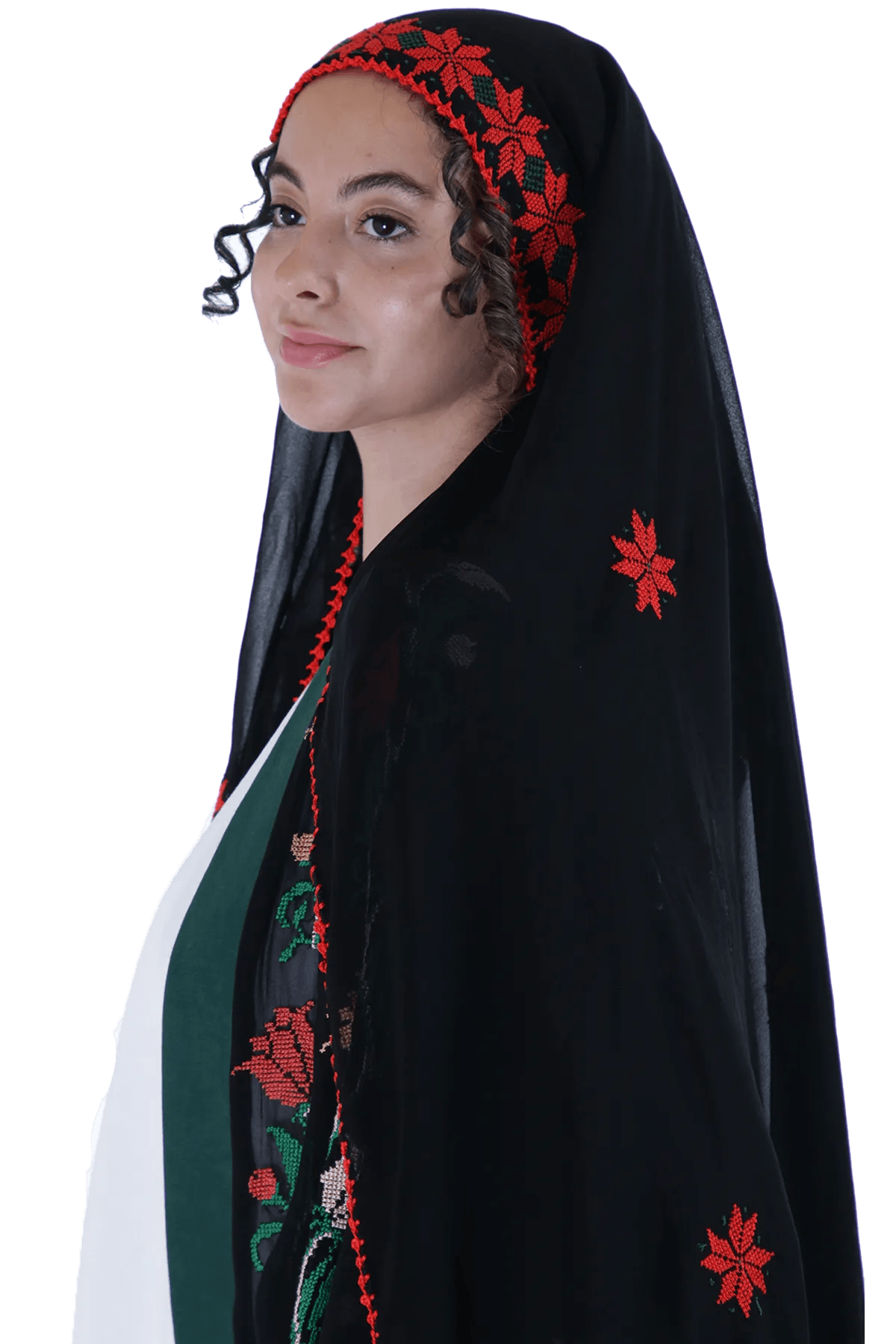 Head-shawl Hand-embroidered