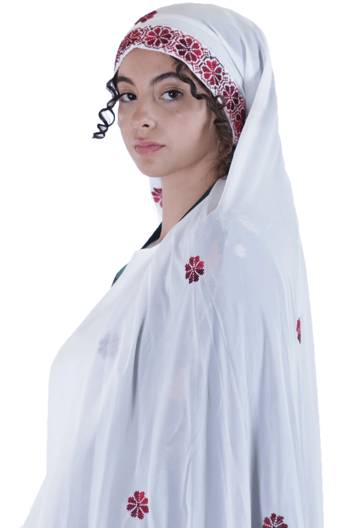 Hand embroidered head shawl