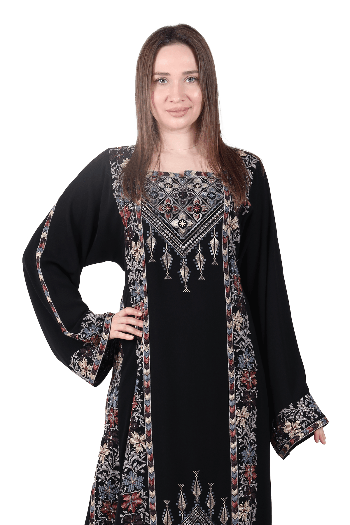 Embellished Heritage Thoub - TATREEZ STORE