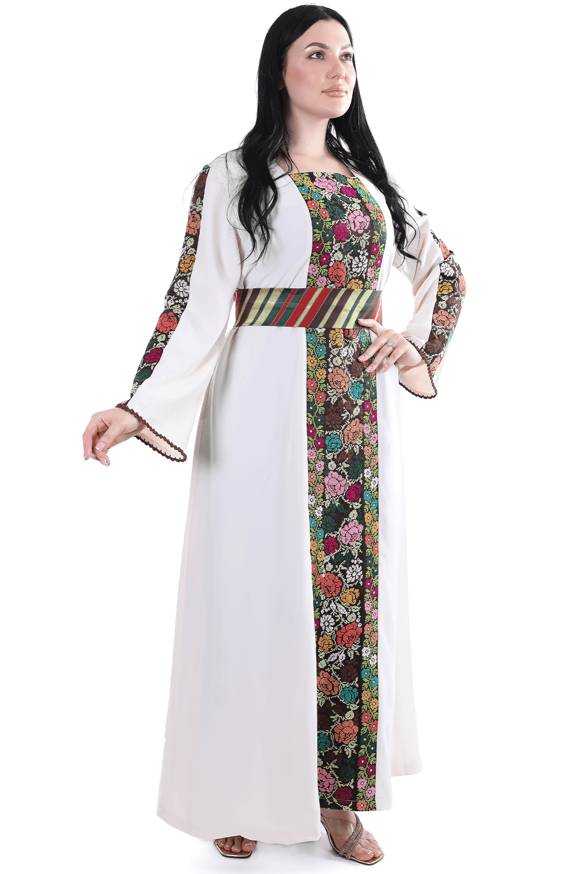 Roses Thoub (Hand stitched) - Tatreez Store