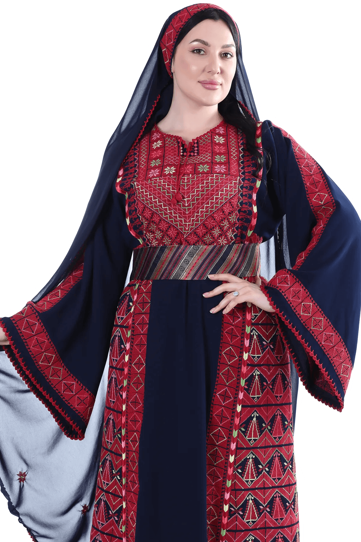 Tals Navy Blue Thoub - Tatreez Store