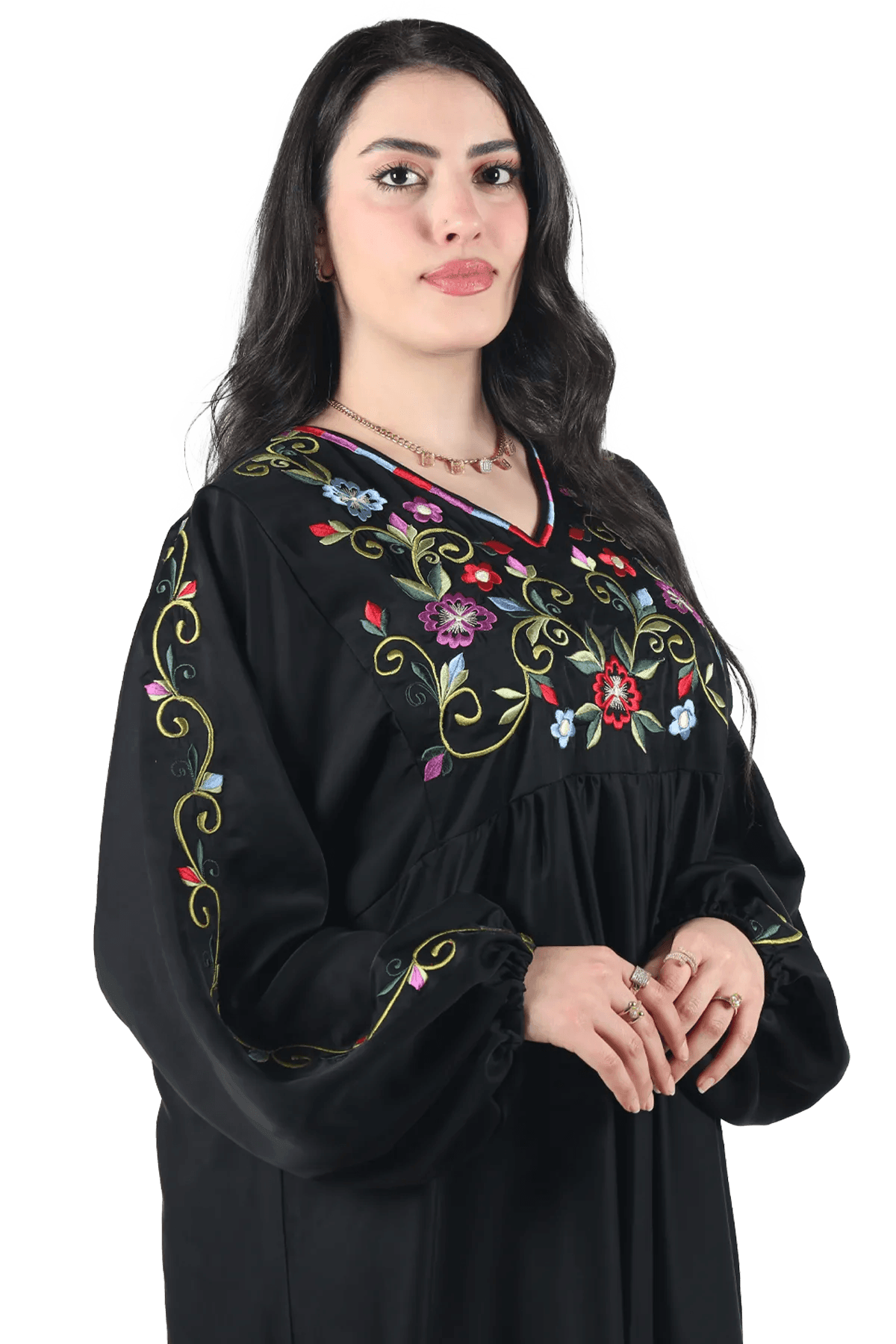 Tara Embroidered Jalabiya - Tatreez Store