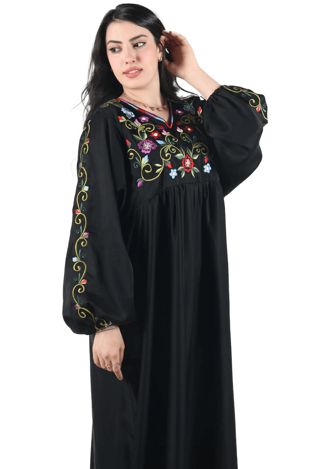 Tara Embroidered Jalabiya - Tatreez Store