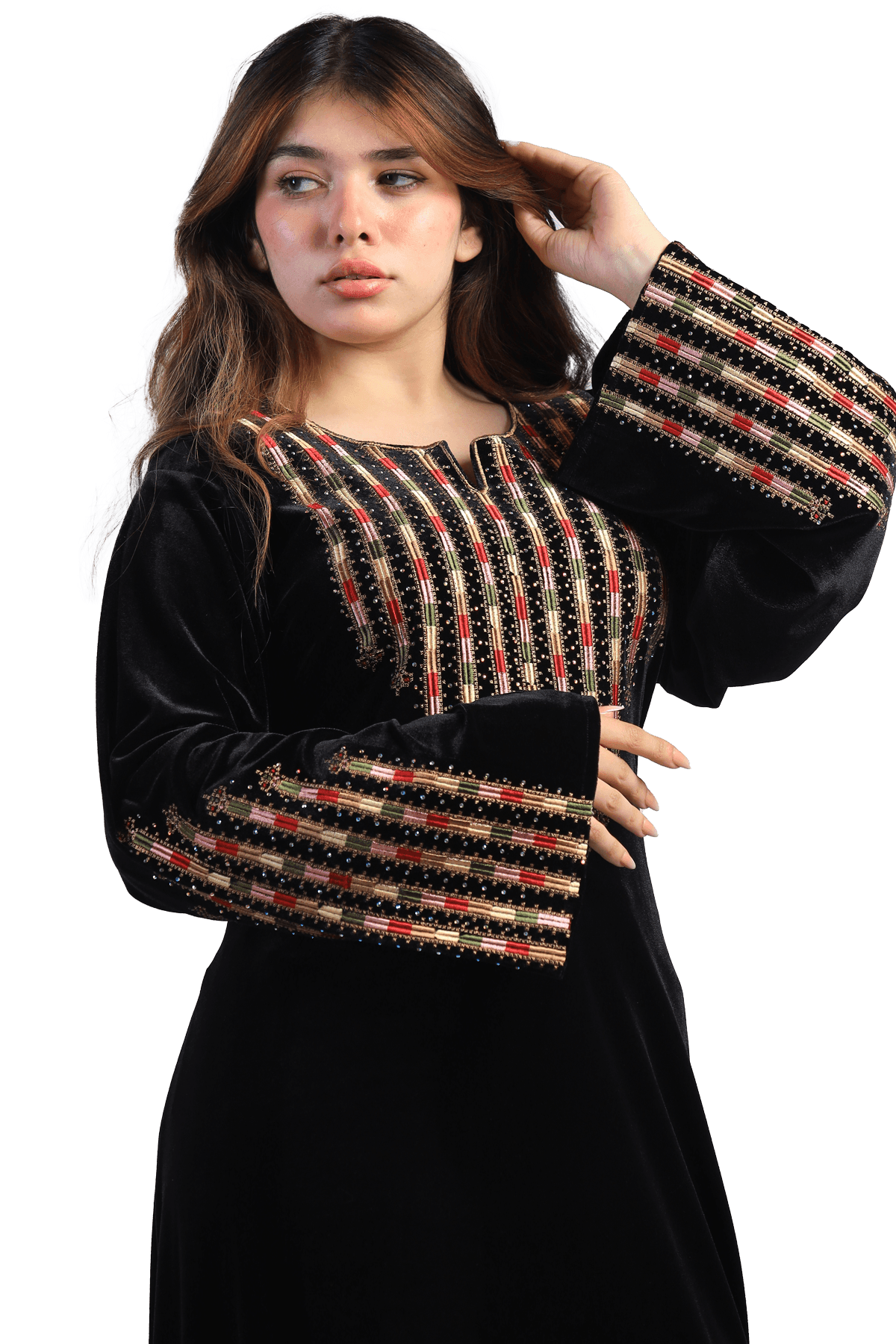 Velvet Manajel Thoub - TATREEZ STORE