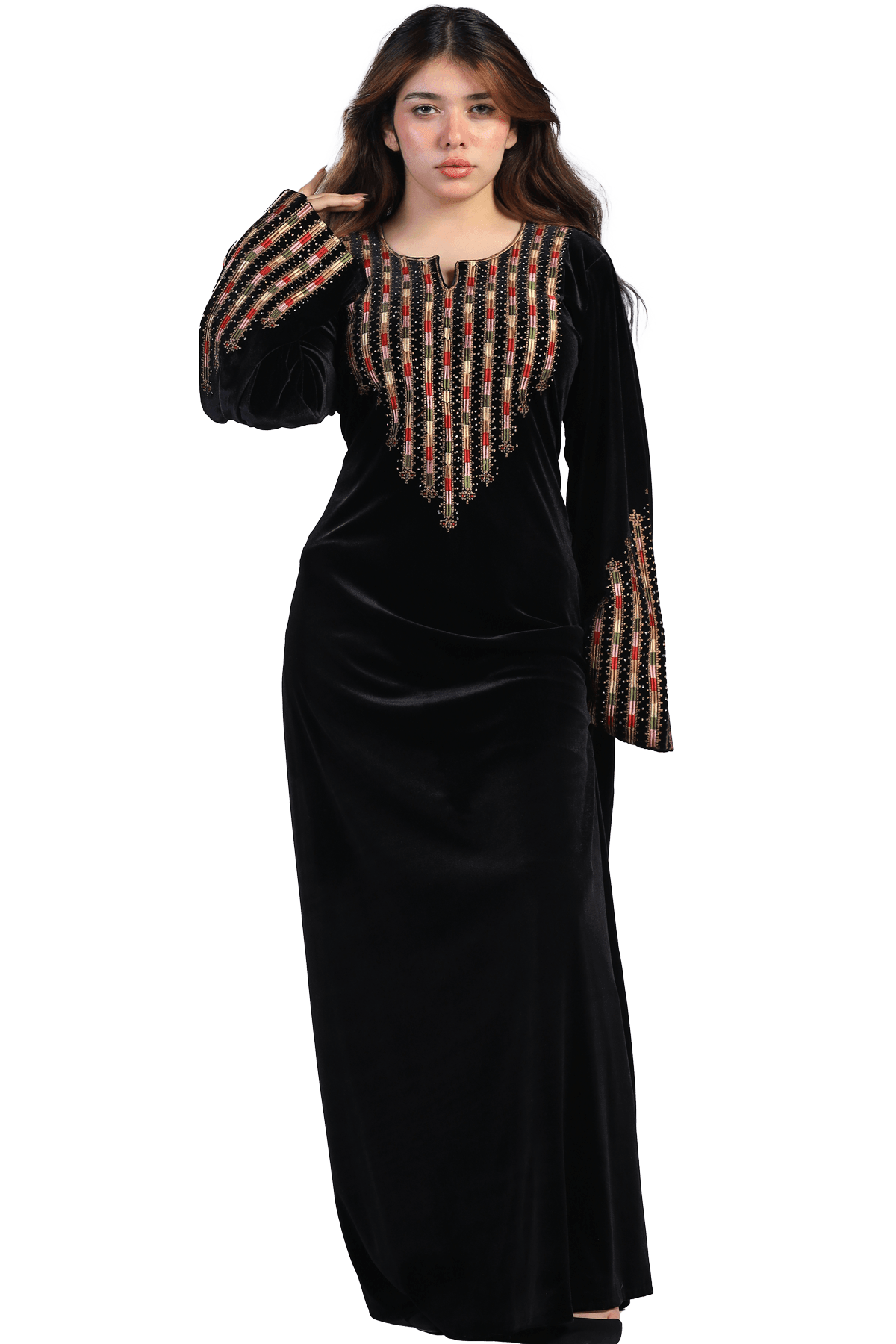 Velvet Manajel Thoub - TATREEZ STORE