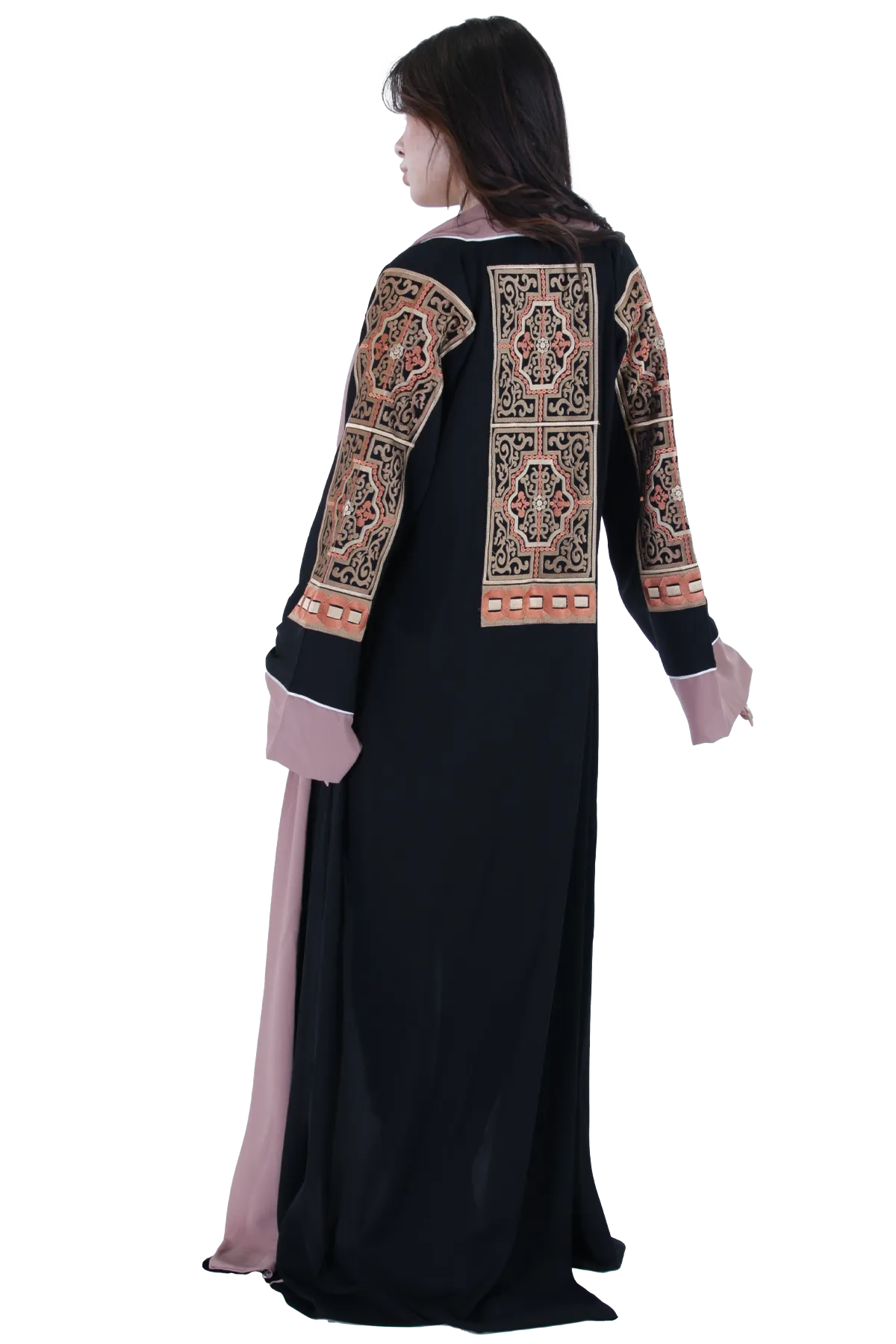 Opened embroidered Abaya