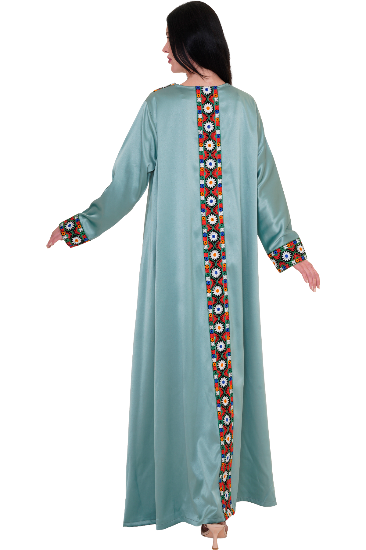 Machine stitched Satin Thoub