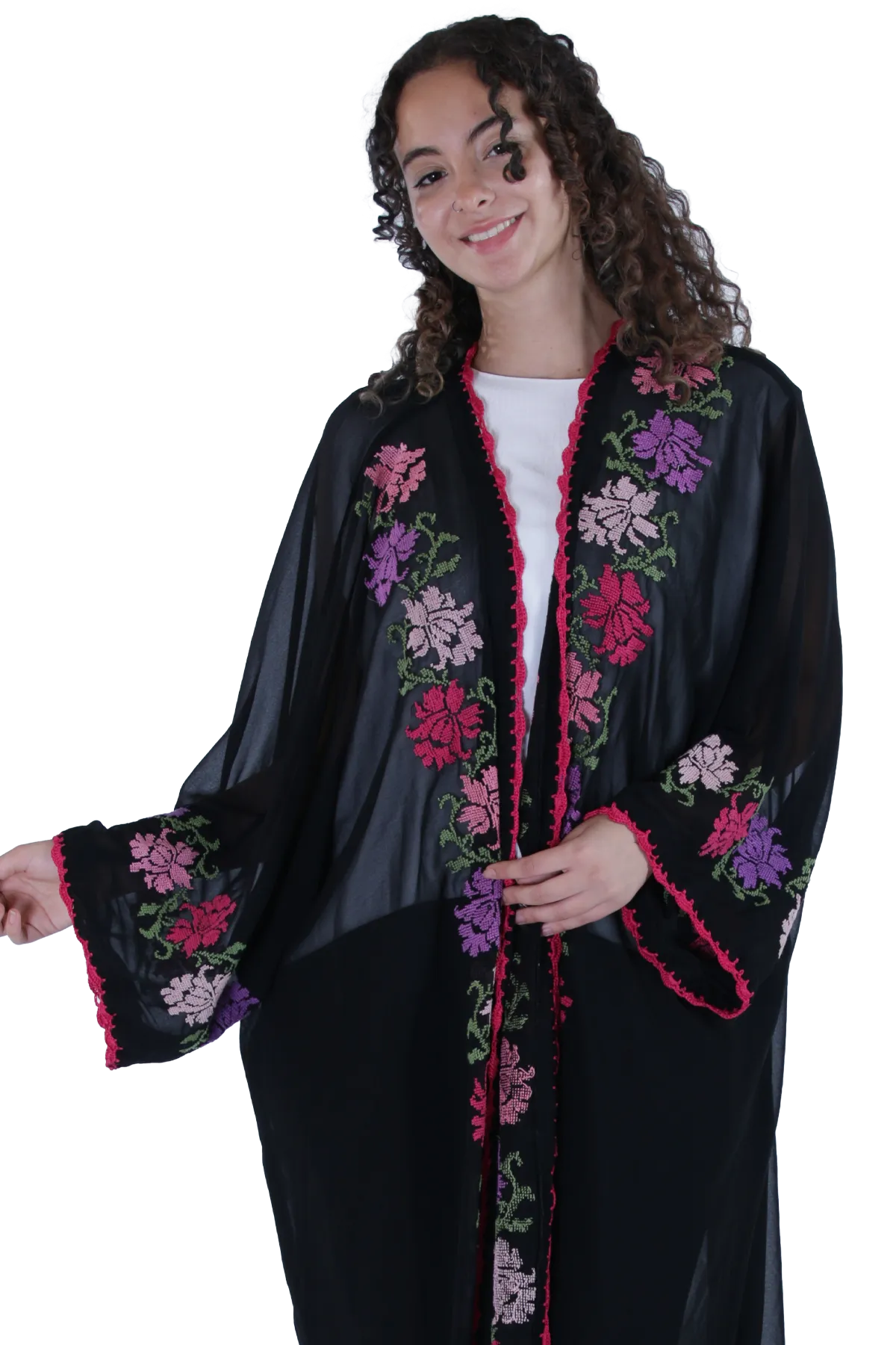 Hand-embroidered bisht